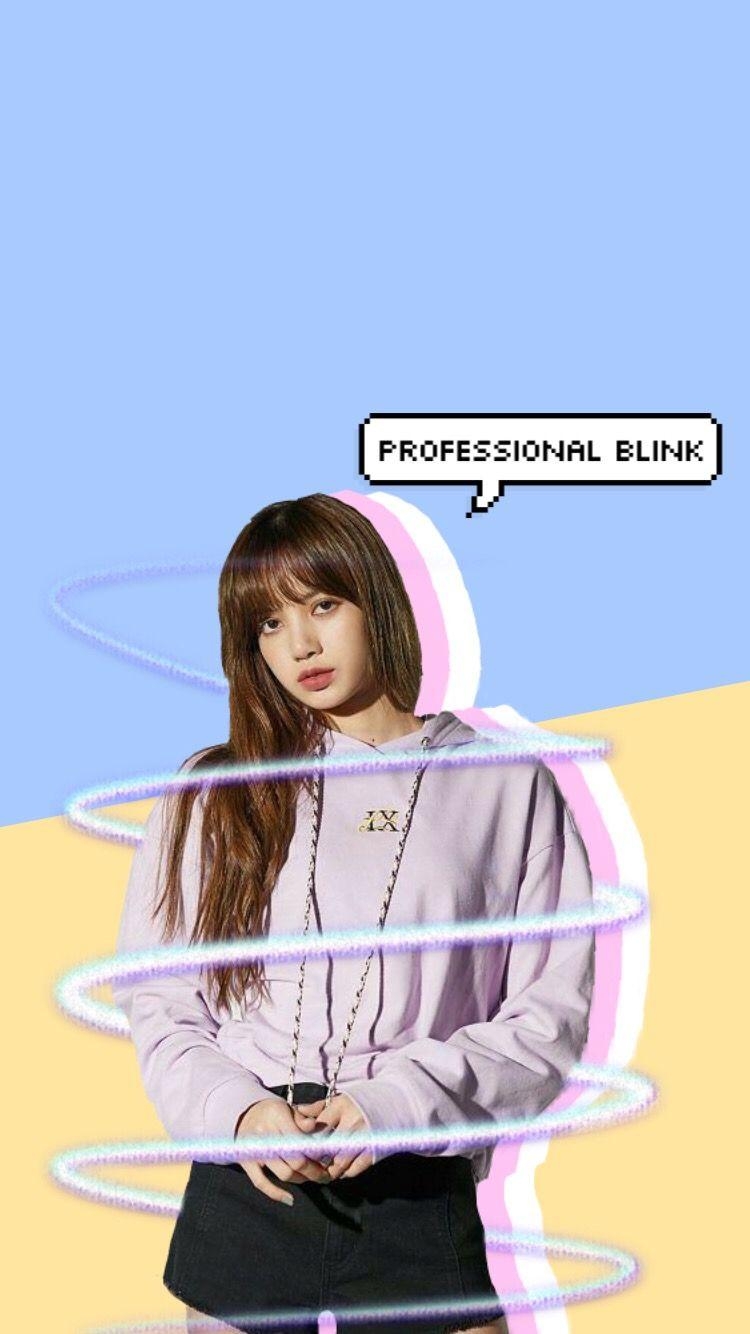 750x1340 Lisa (BLACKPINK) pastel lockscreen and homescreen wallpaper, Phone