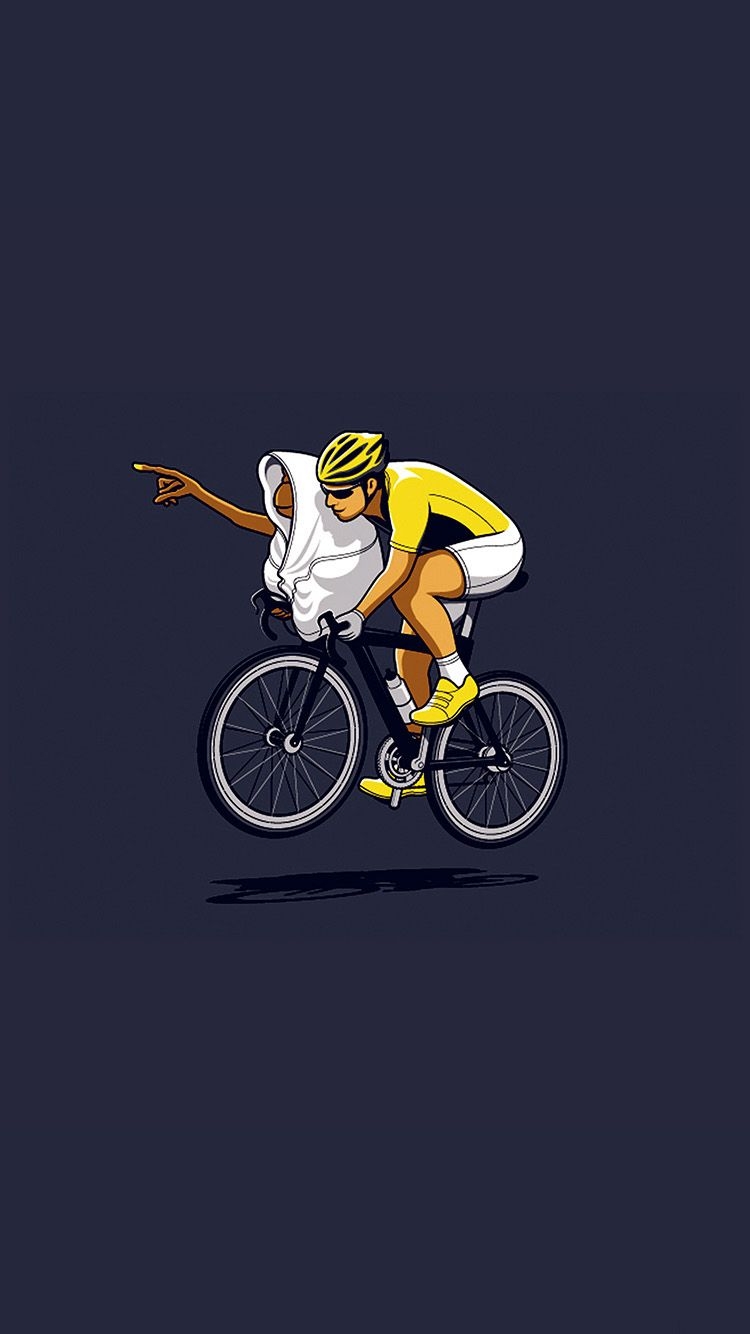 750x1340 Et Riding Bike Funny Illustration iPhone 6 Wallpaper, Phone