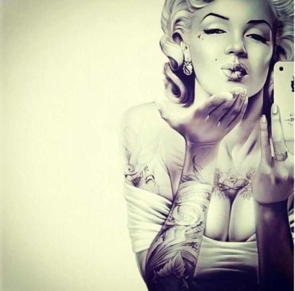 960x950 Marilyn Monroe Tattoo Pin Up, Desktop