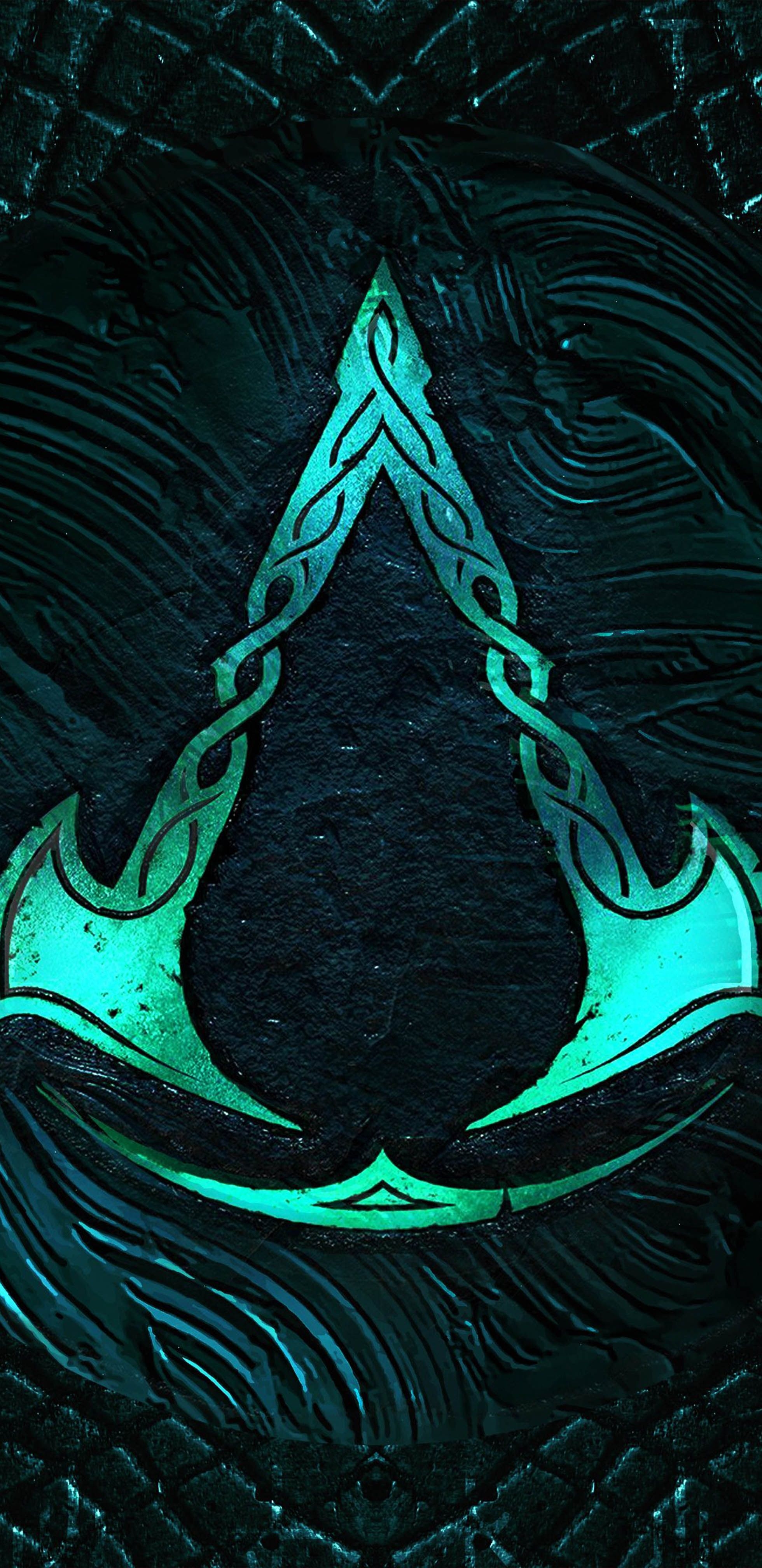 1960x4040 Assassin's Creed Valhalla Logo Neon 4K, 5K, 8K, Desktop & Mobile Background Wallpaper, Phone