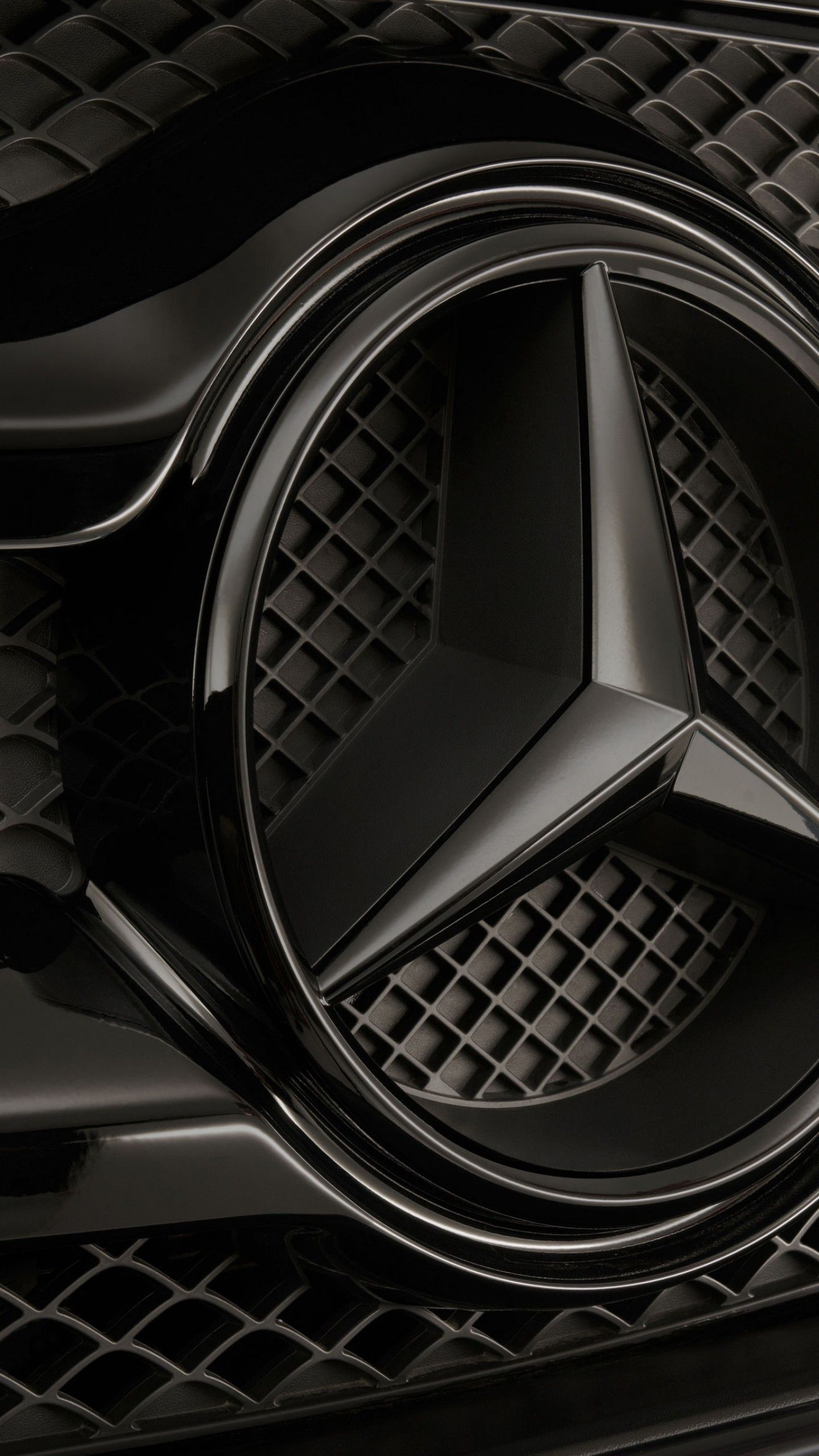 1440x2560 Mercedes Benz X Class 4K Wallpaper, Logo, Black Dark, Phone