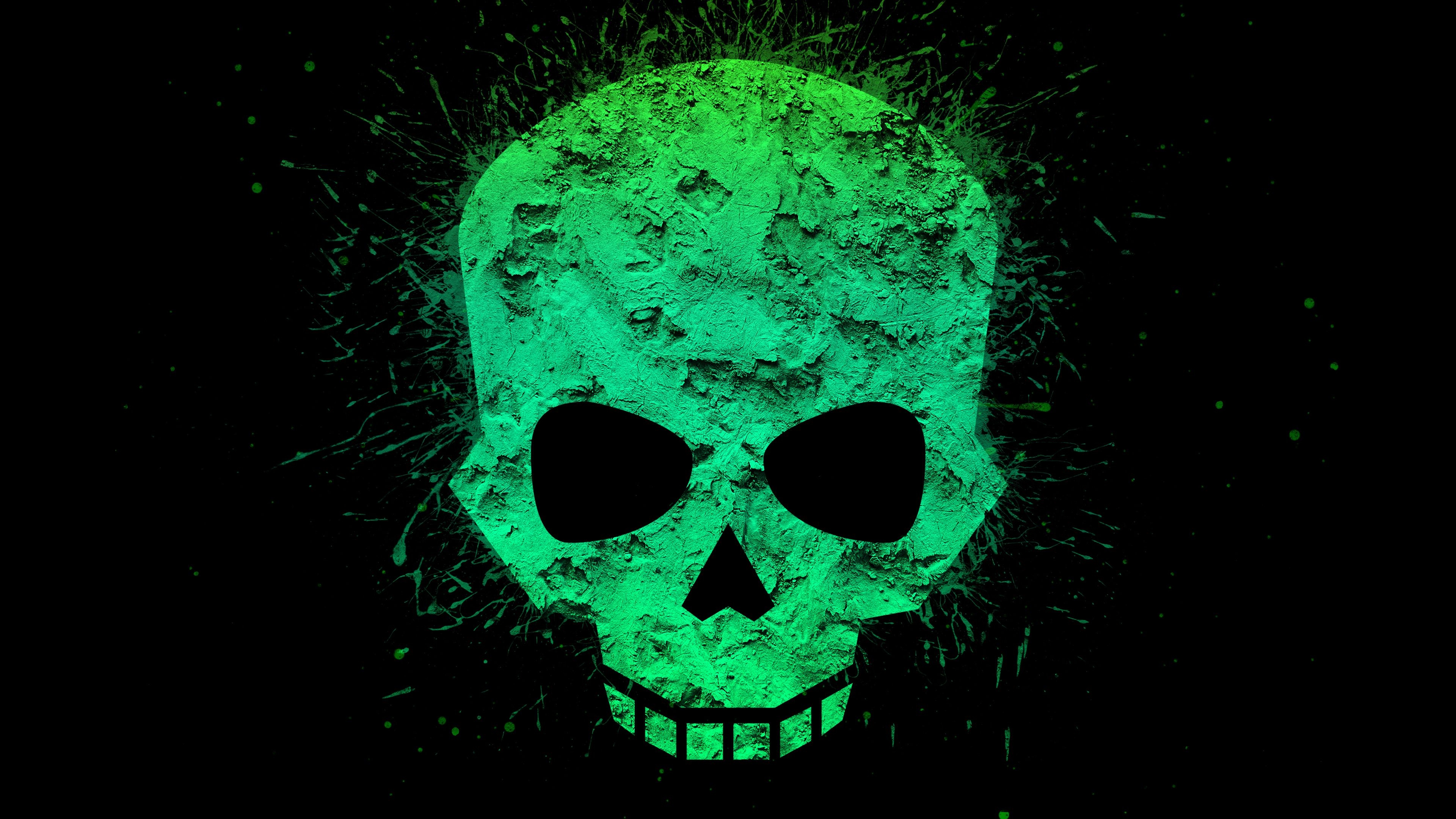 3840x2160 Green Skull 4k, HD Artist, 4k Wallpaper, Image, Background, Photo and Picture, Desktop