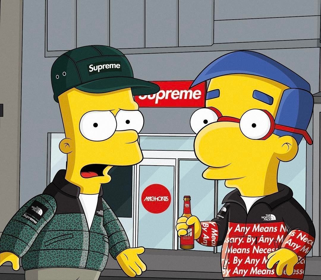 1080x950 Hood Bart Simpson Supreme Wallpaper Free Hood Bart Simpson, Desktop