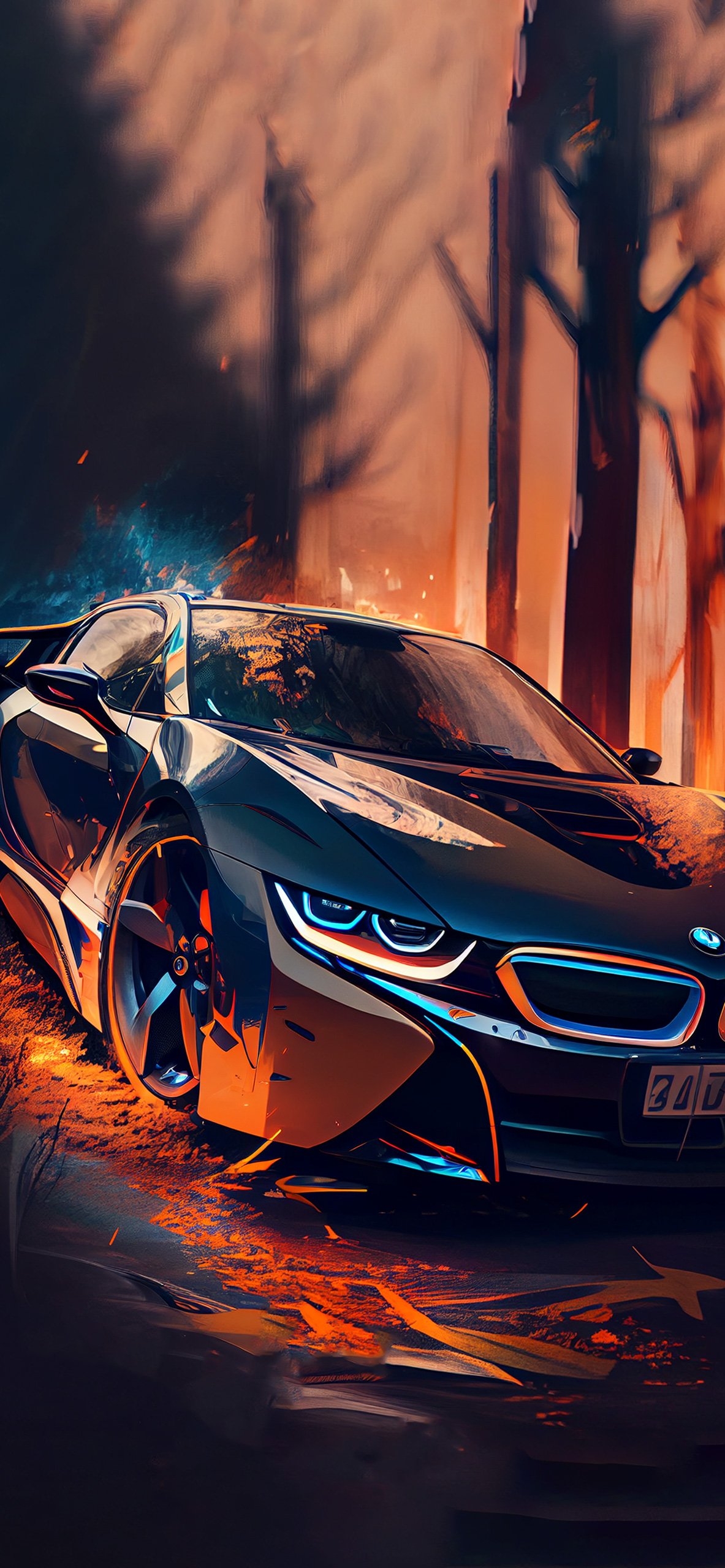 1190x2560 BMW i8 Wallpaper Aesthetic Wallpaper iPhone & Android, Phone