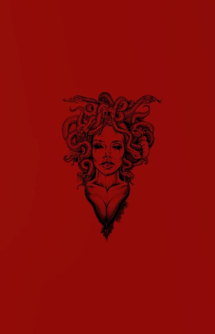 740x1150 iPhone Wallpaper. Goth wallpaper, Medusa art, Dark red wallpaper, Phone