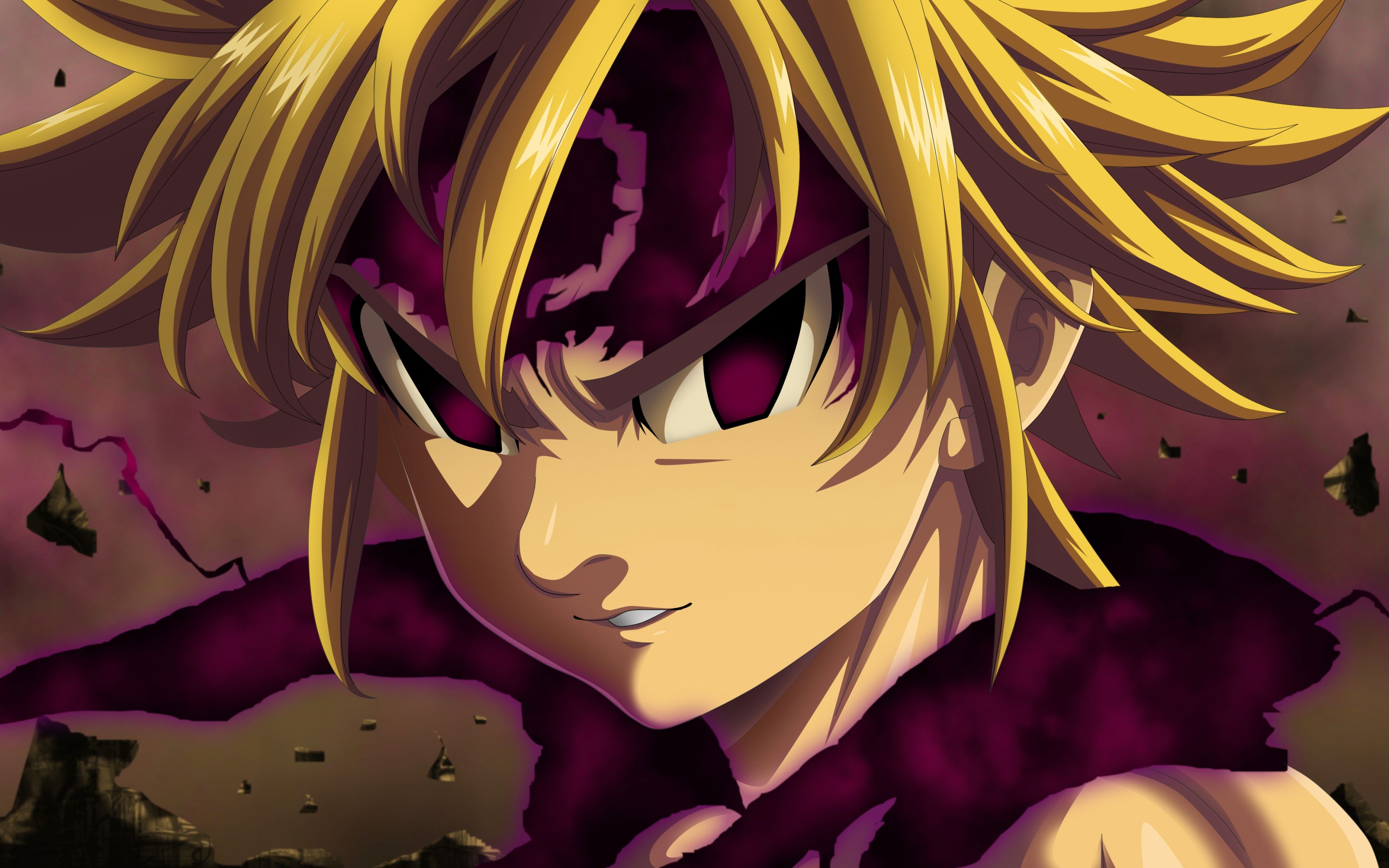 3840x2400 Download wallpaper 4k, Meliodas, warrior, manga, The Seven Deadly, Desktop