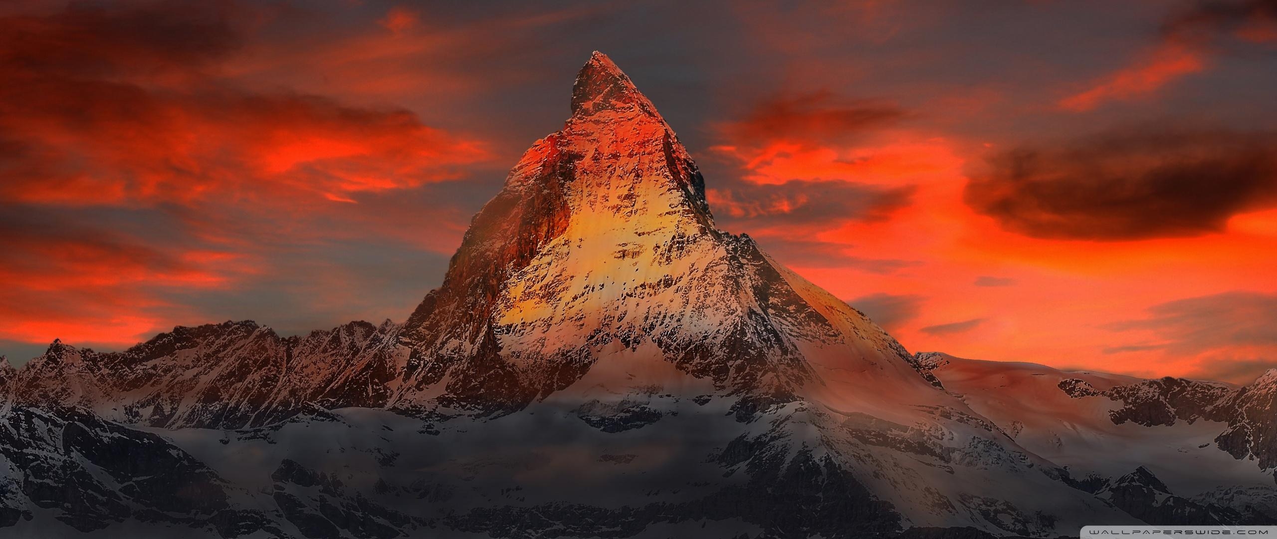 2560x1080 Matterhorn mountain, Alps, Switzerland ❤ 4K HD Desktop Wallpaper, Dual Screen