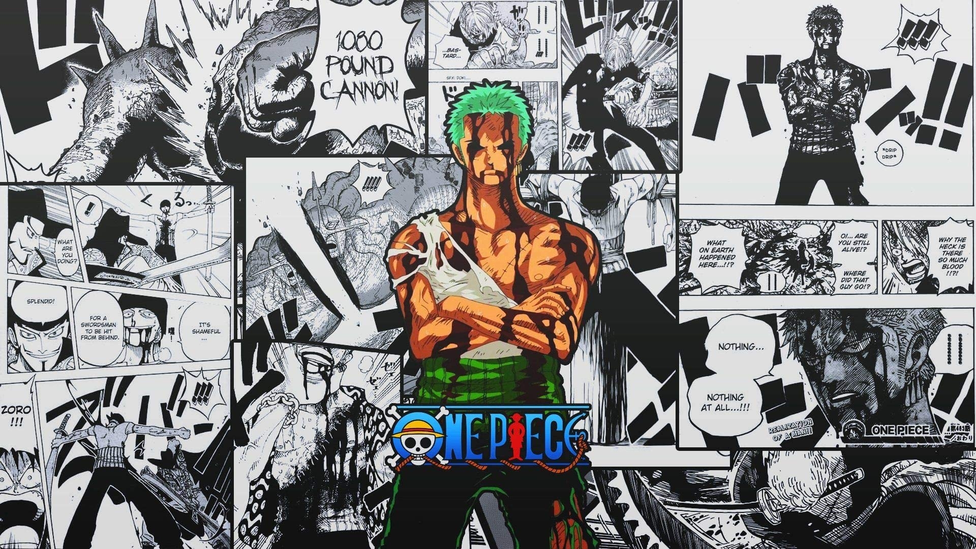 1920x1080 Anime One Piece Roronoa Zoro Manga Poster and Prints Unframed Wall Art Gifts Decor 12x18: Posters & Prints, Desktop