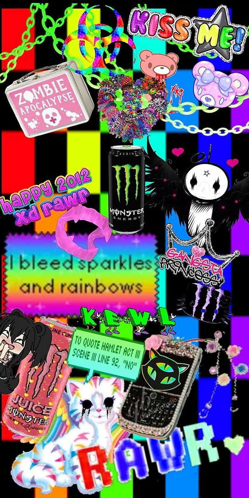 850x1700 Download Weirdcore Pfp Of Goth And Pink Aesthetic Wallpaper, Phone