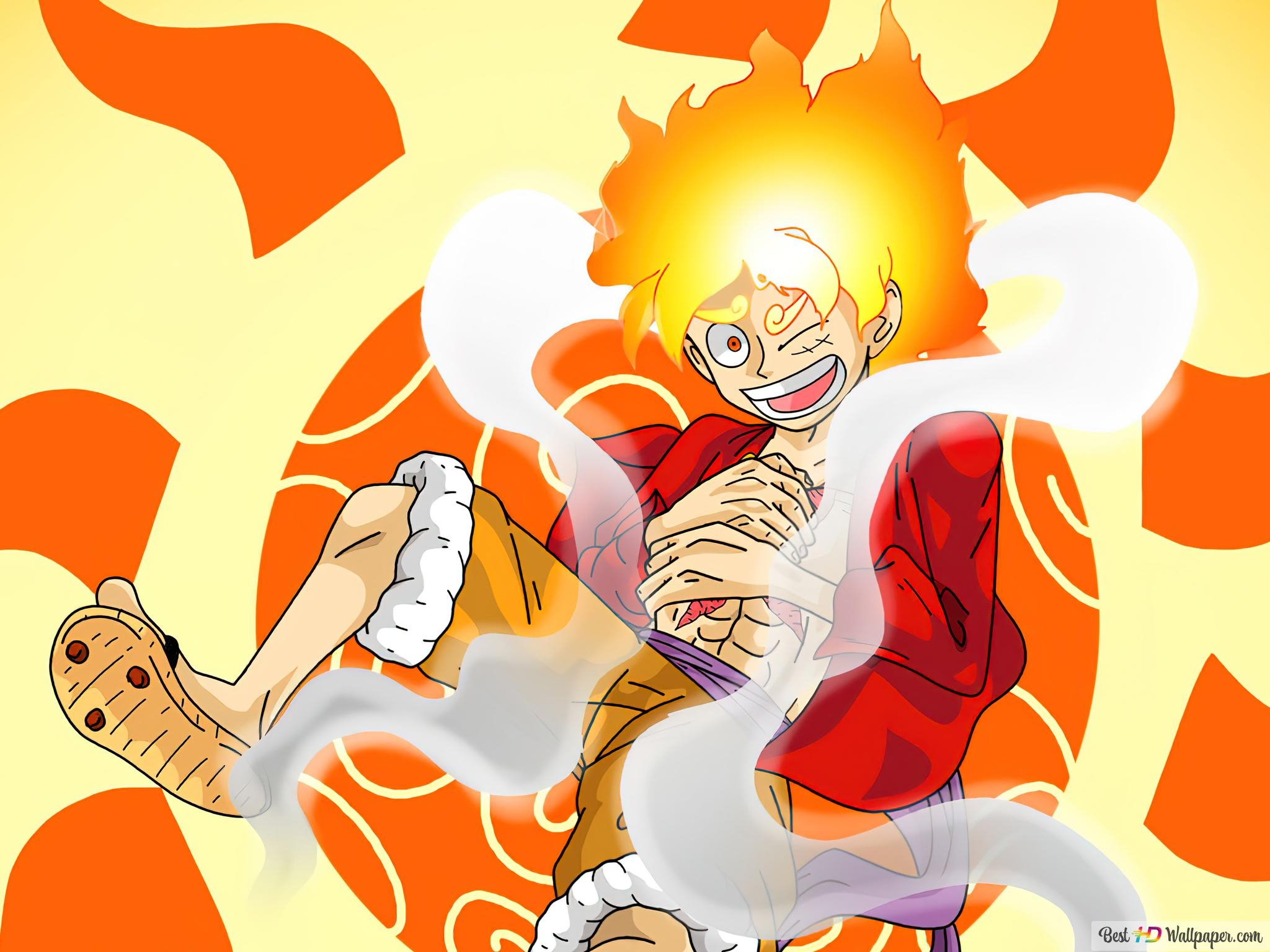 2050x1540 Luffy Gear 5 Sun God Piece 4K wallpaper download, Desktop