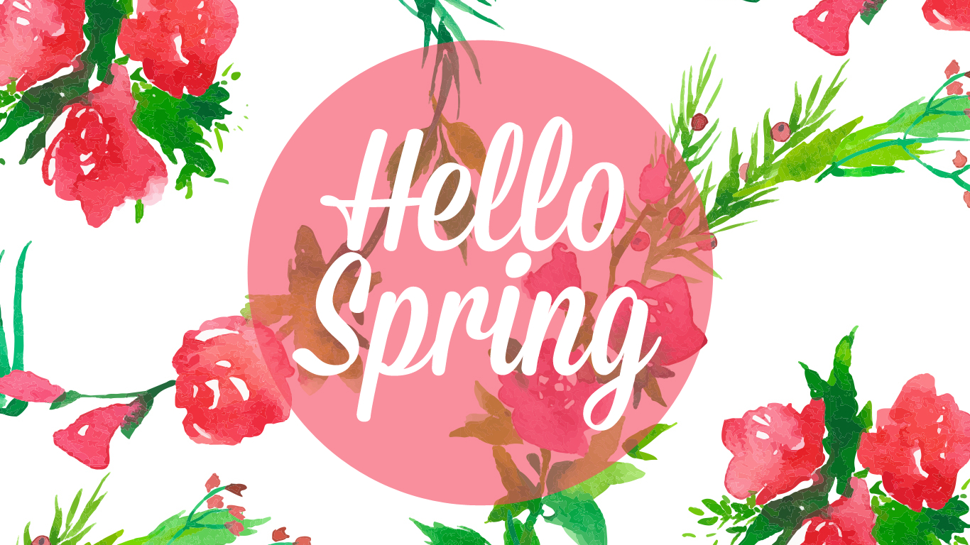 1370x770 Hello Spring Wallpaper, Desktop