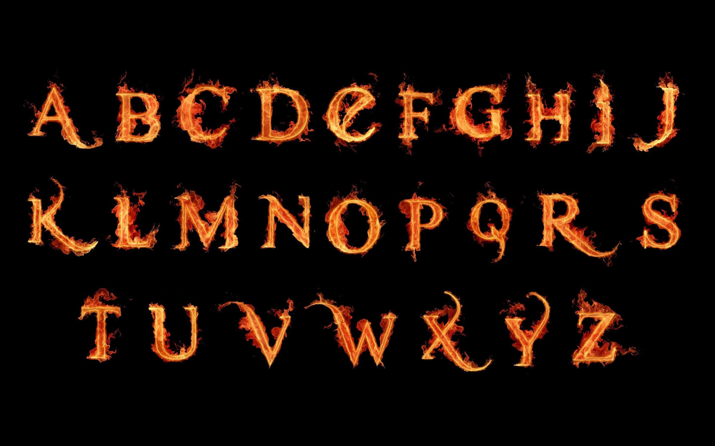 2880x1800 Alphabets HD Picture HD Fire Alphabets A To Z Letters, Desktop