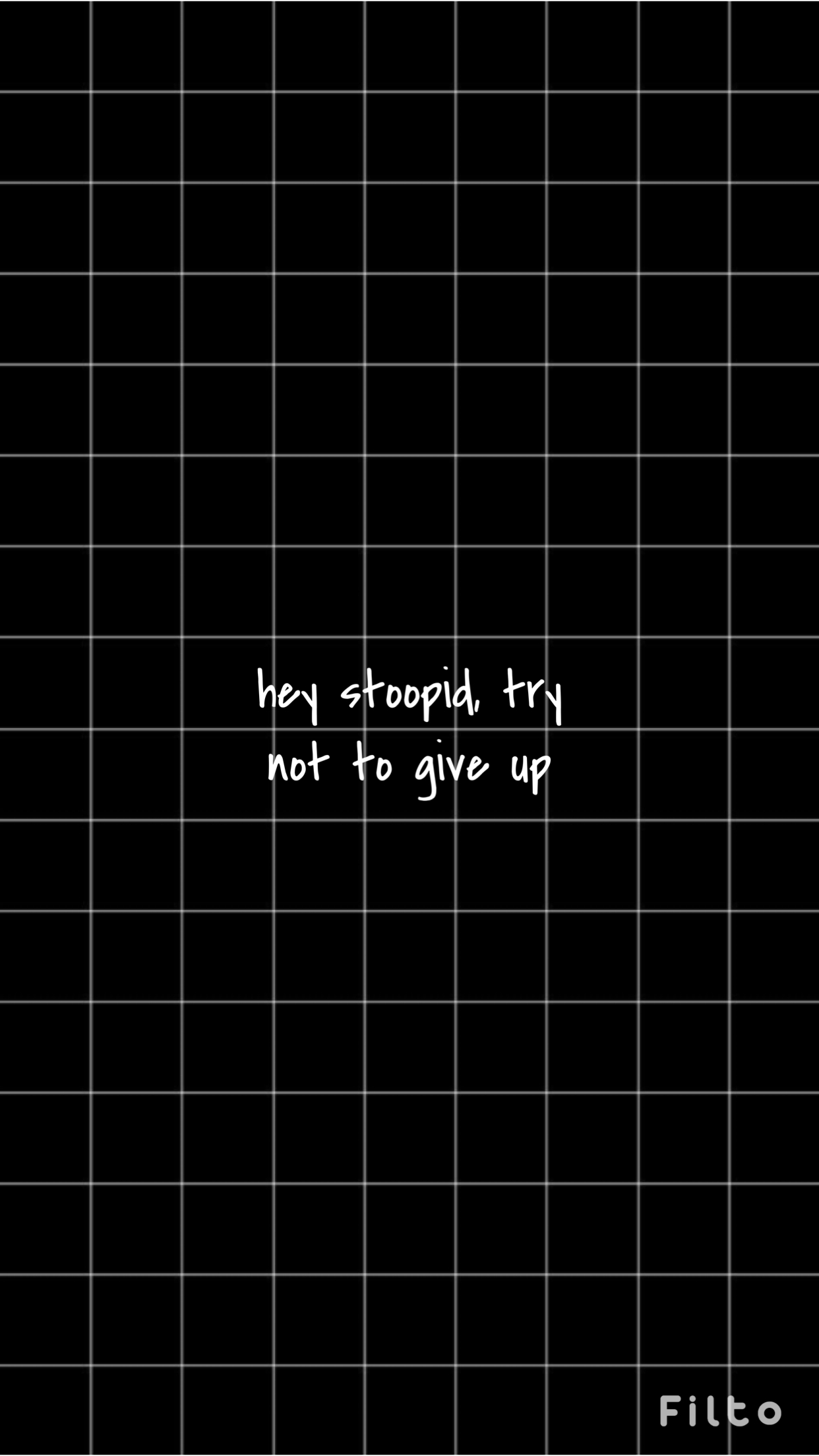 1250x2210 keep trying black grid wallpaper aesthetic. Foto abstrak, Latar belakang, Wallpaper ponsel, Phone