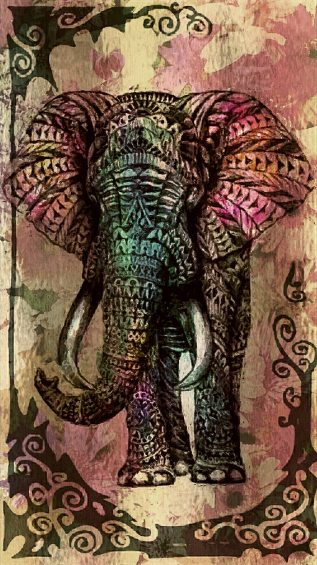 1080x1920 Customize your iPhone 6 Plus with this high definition Tribal Elephant wallpaper from HD Phone Wallpaper!, Phone