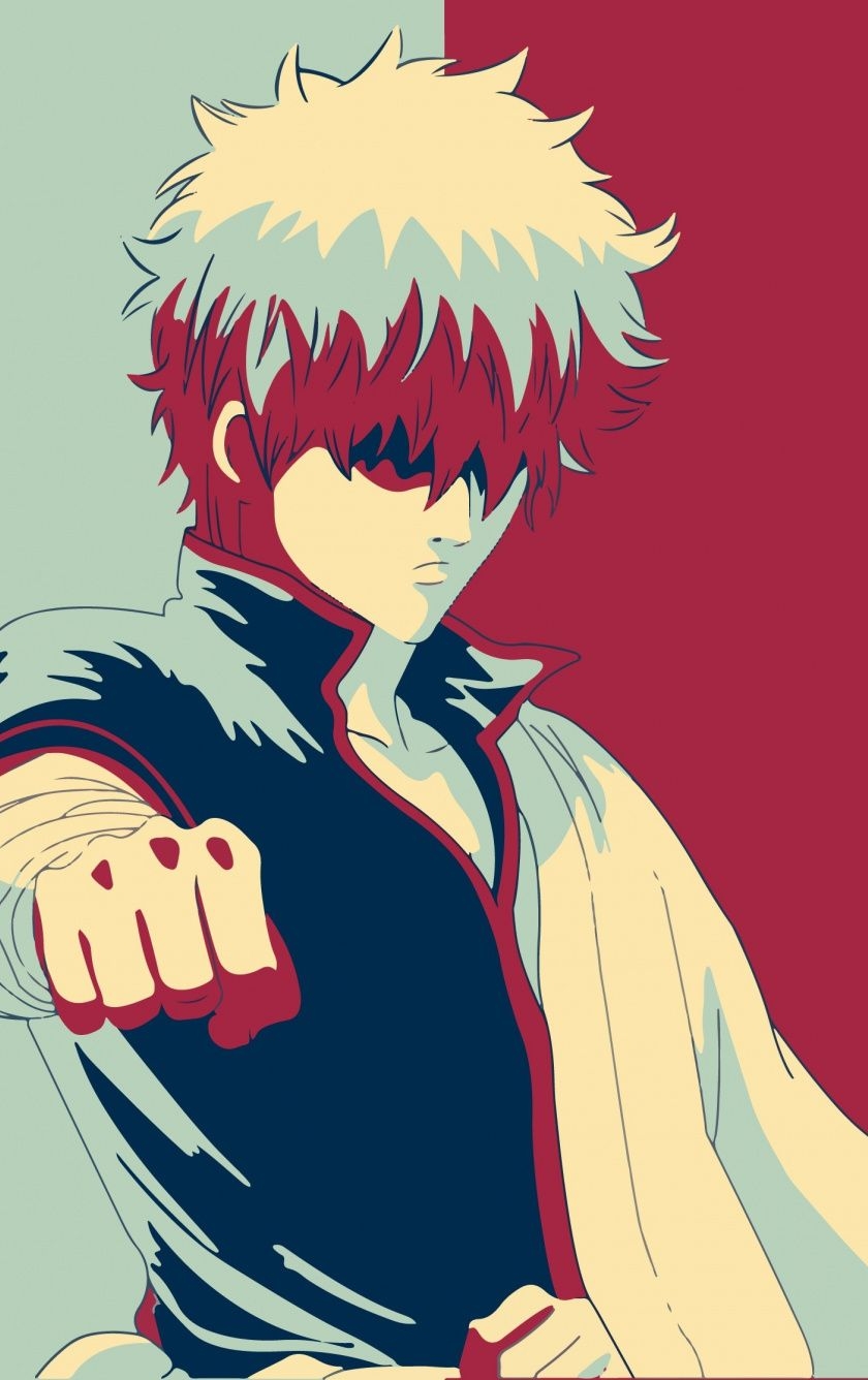 840x1340 Download Anime boy, Sakata Gintoki, Gintama, art wallpaper, Phone