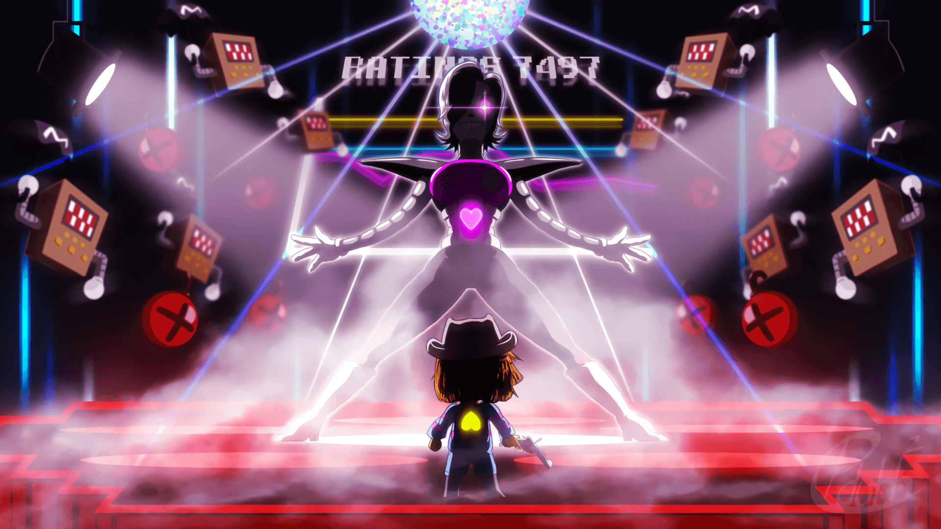 1920x1080 Videojuego Undertale Frisk (Undertale) Mettaton (Undertale) Mettaton, Desktop