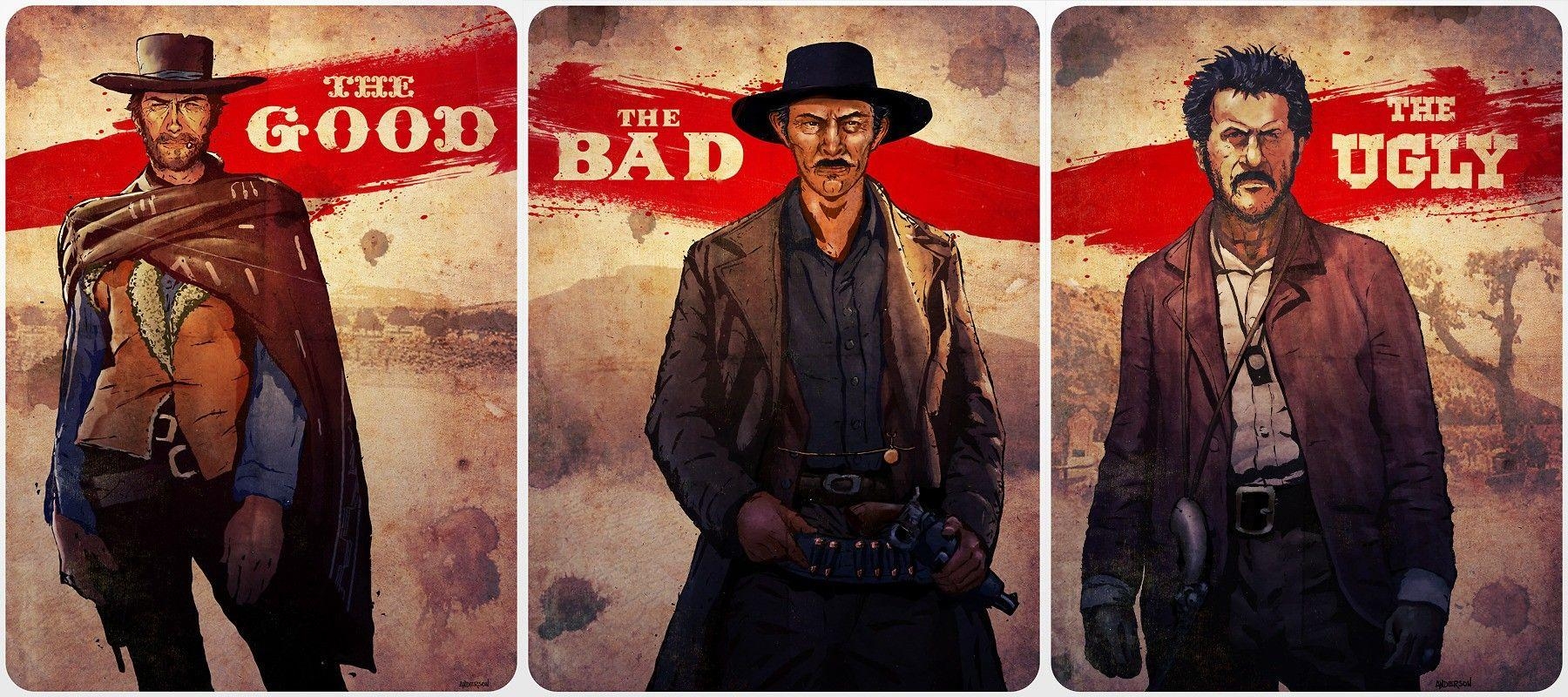 1800x800 Clint Eastwood, The Good, The Bad and the Ugly Wallpaper HD, Dual Screen