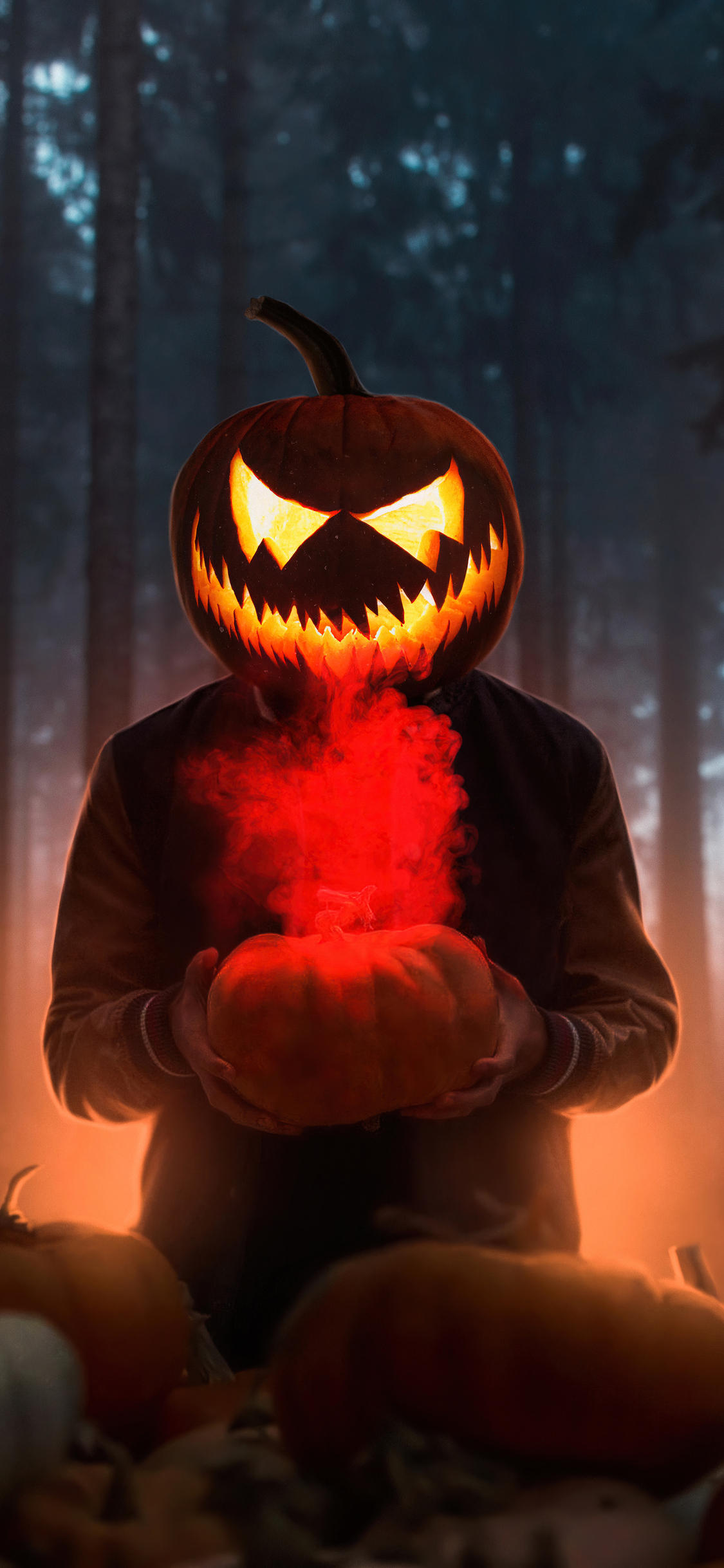 1130x2440 Halloween Glowing Mask Boy 4k iPhone XS, iPhone iPhone X HD 4k Wallpaper, Image, Background, Photo and Picture, Phone