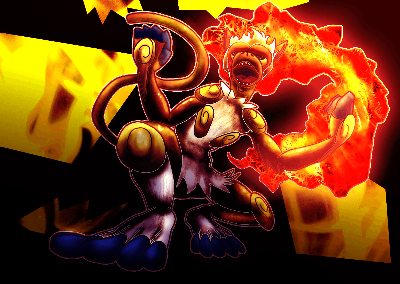 1710x1210 Raging Infernape, Desktop