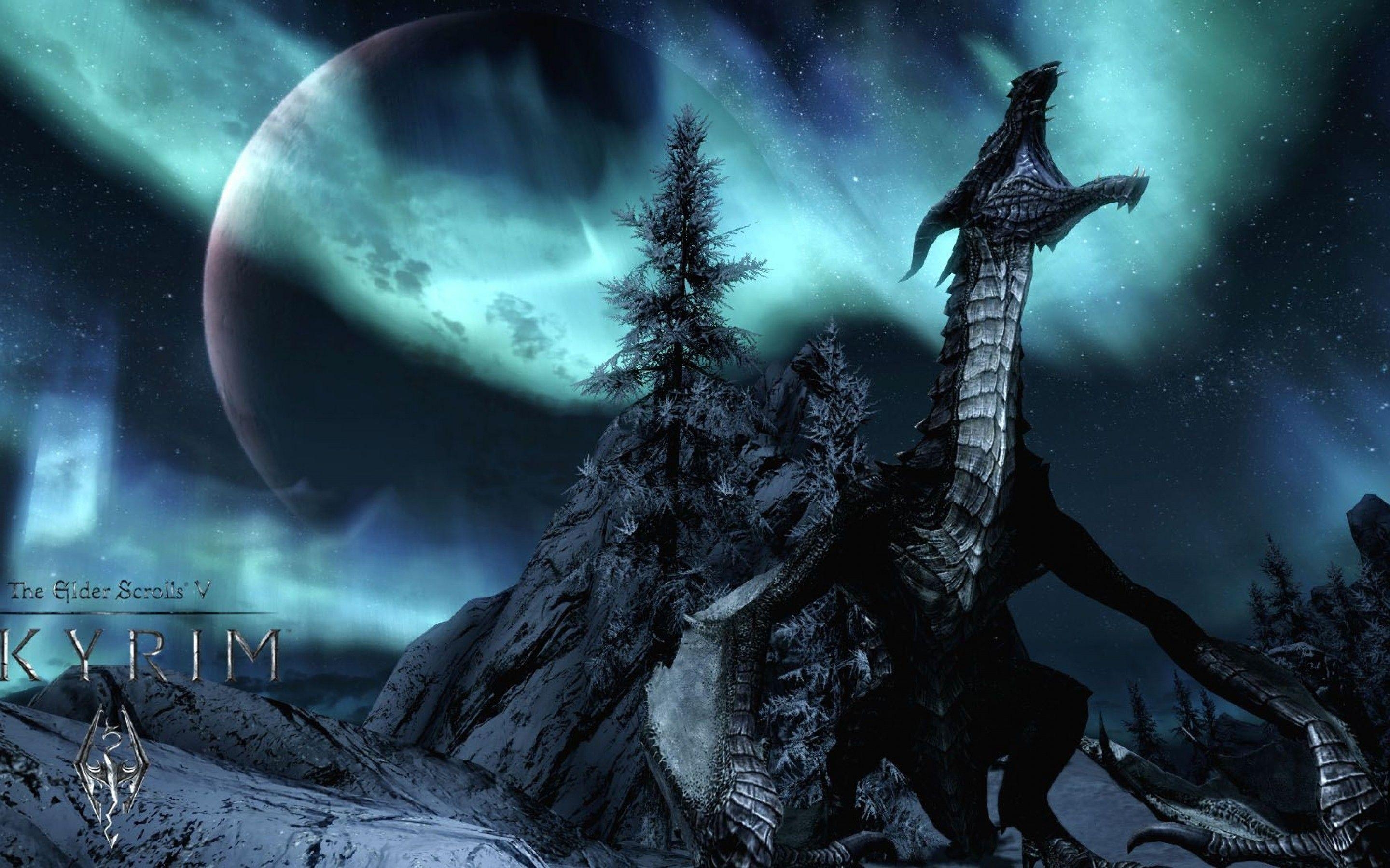 2880x1800 Skyrim Dragon Wallpaper Full HD, Desktop