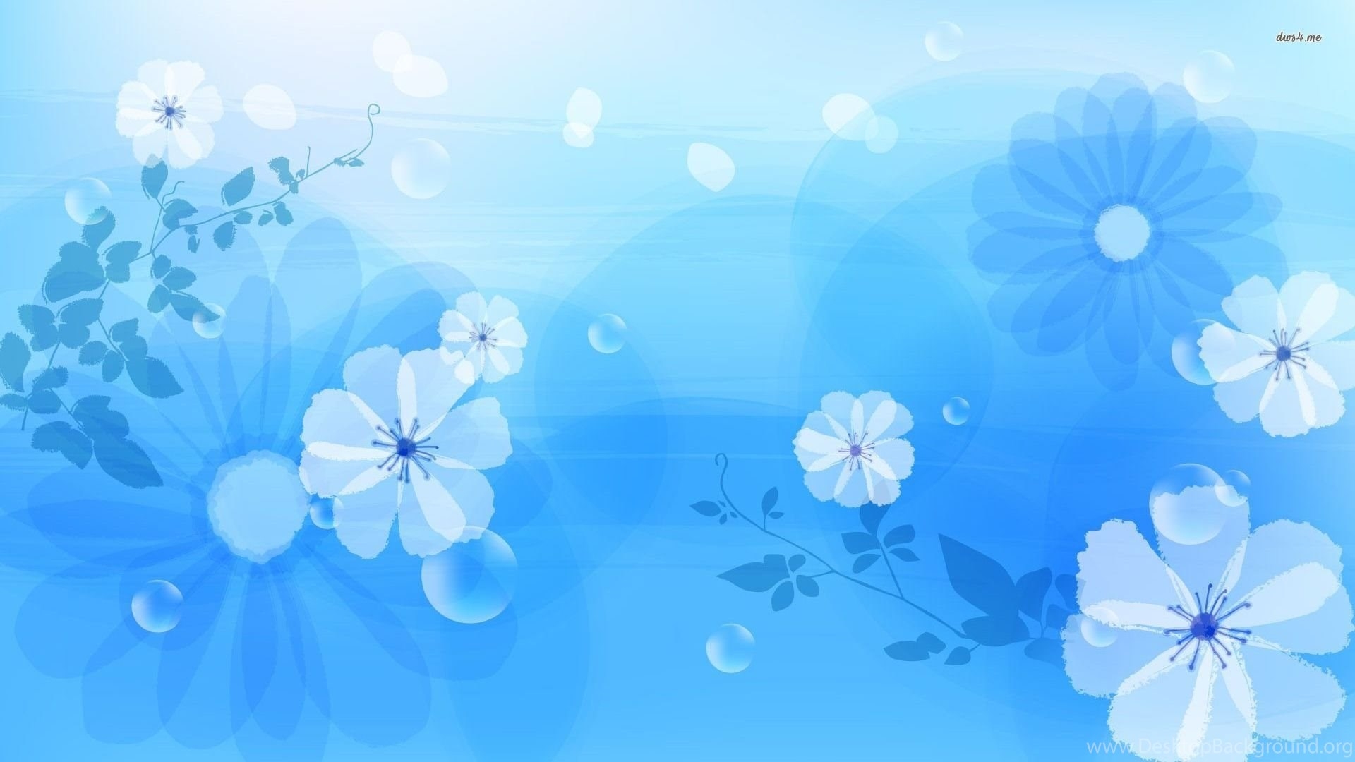 1920x1080 Light Blue Flowers Wallpaper (1), Desktop