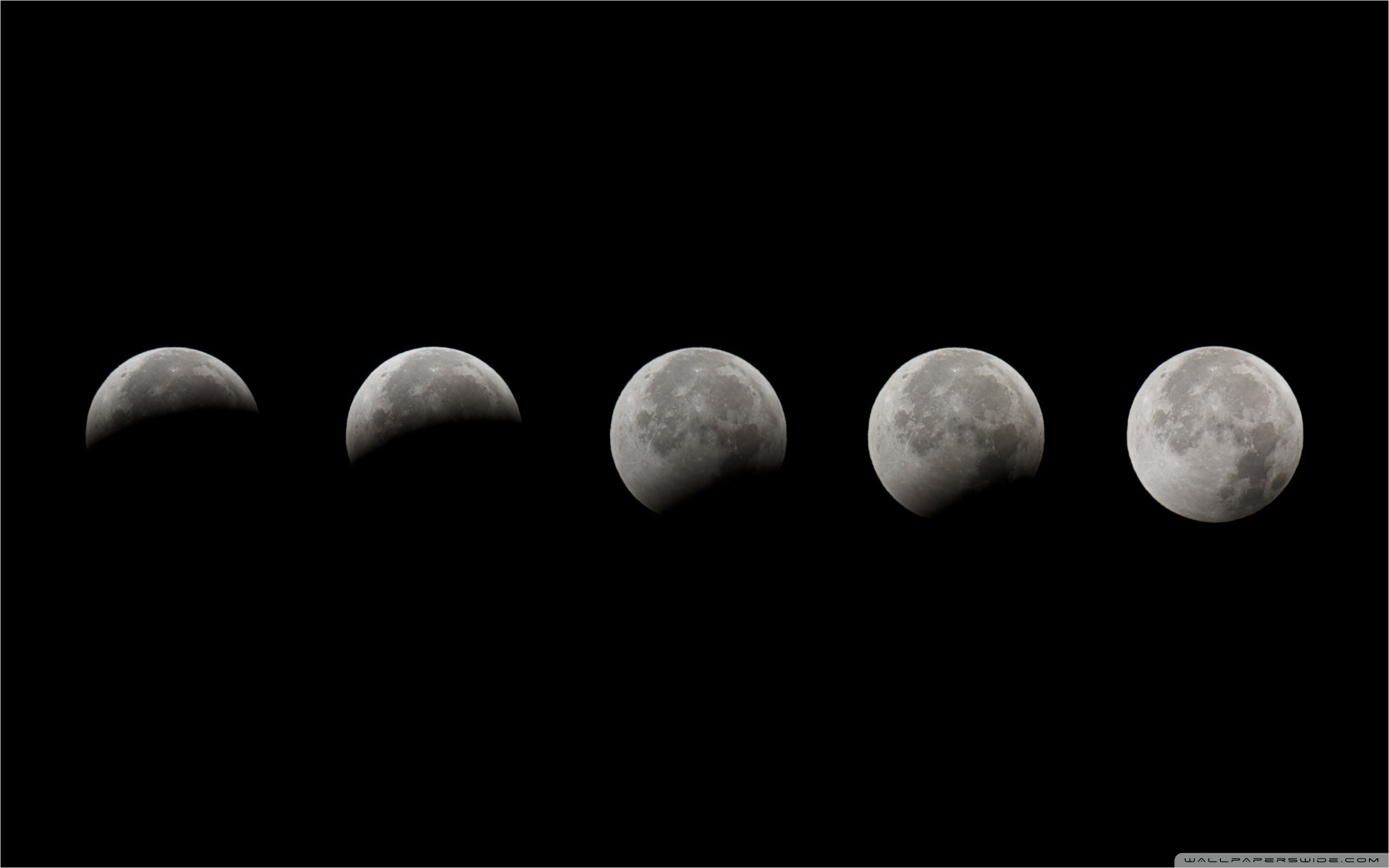 2570x1610 Moon Phases Black And White, Desktop