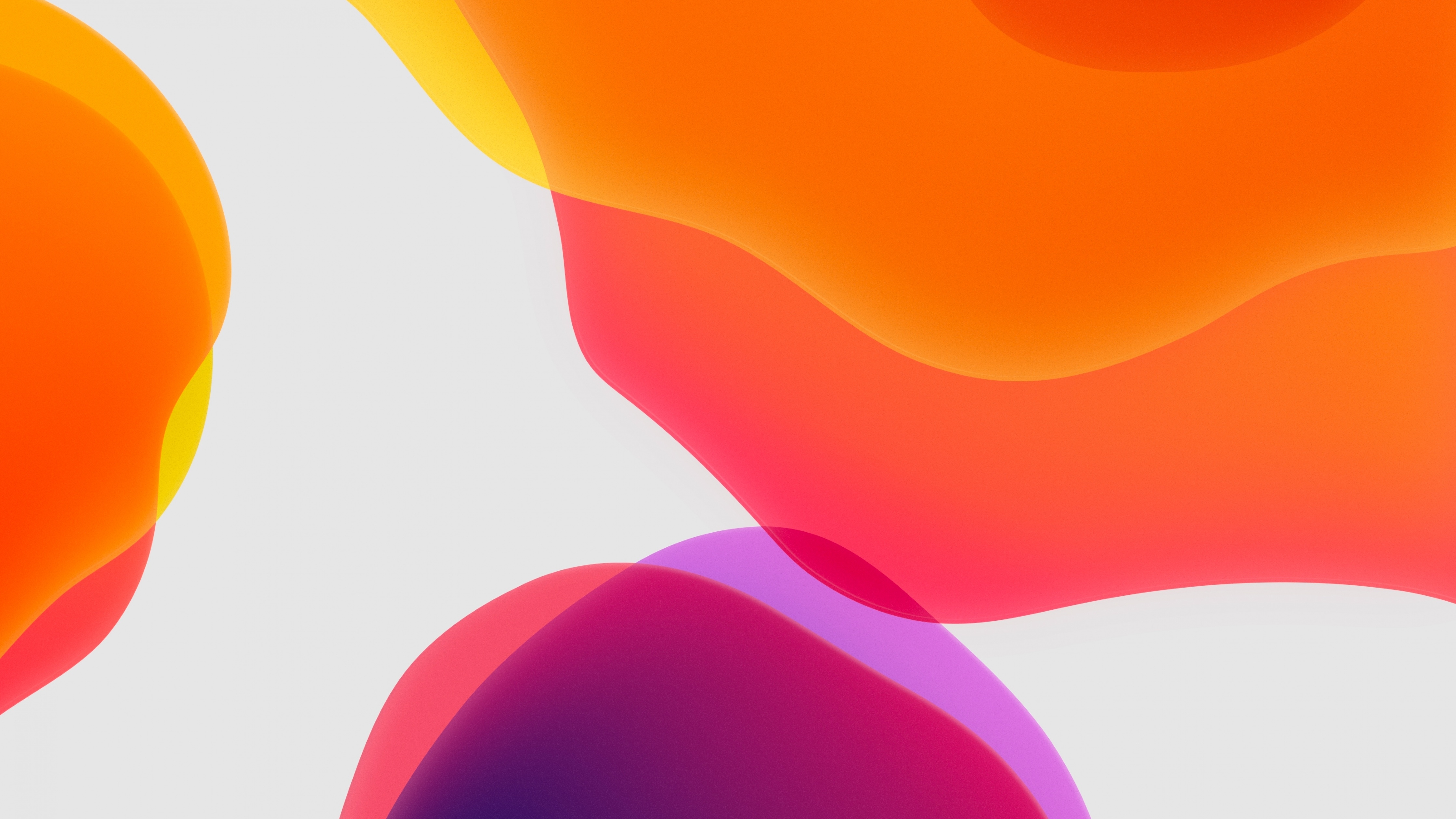 4480x2520 iPadOS Wallpaper 4K, Stock, Orange, White background, iPad, iOS Abstract, Desktop