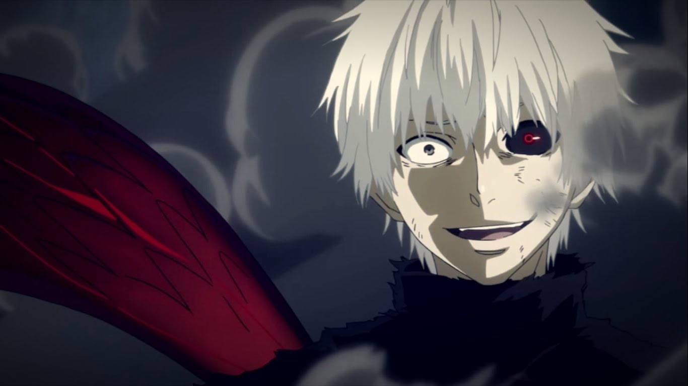 1370x770 Tokyo Ghoul Kaneki Smile, Desktop