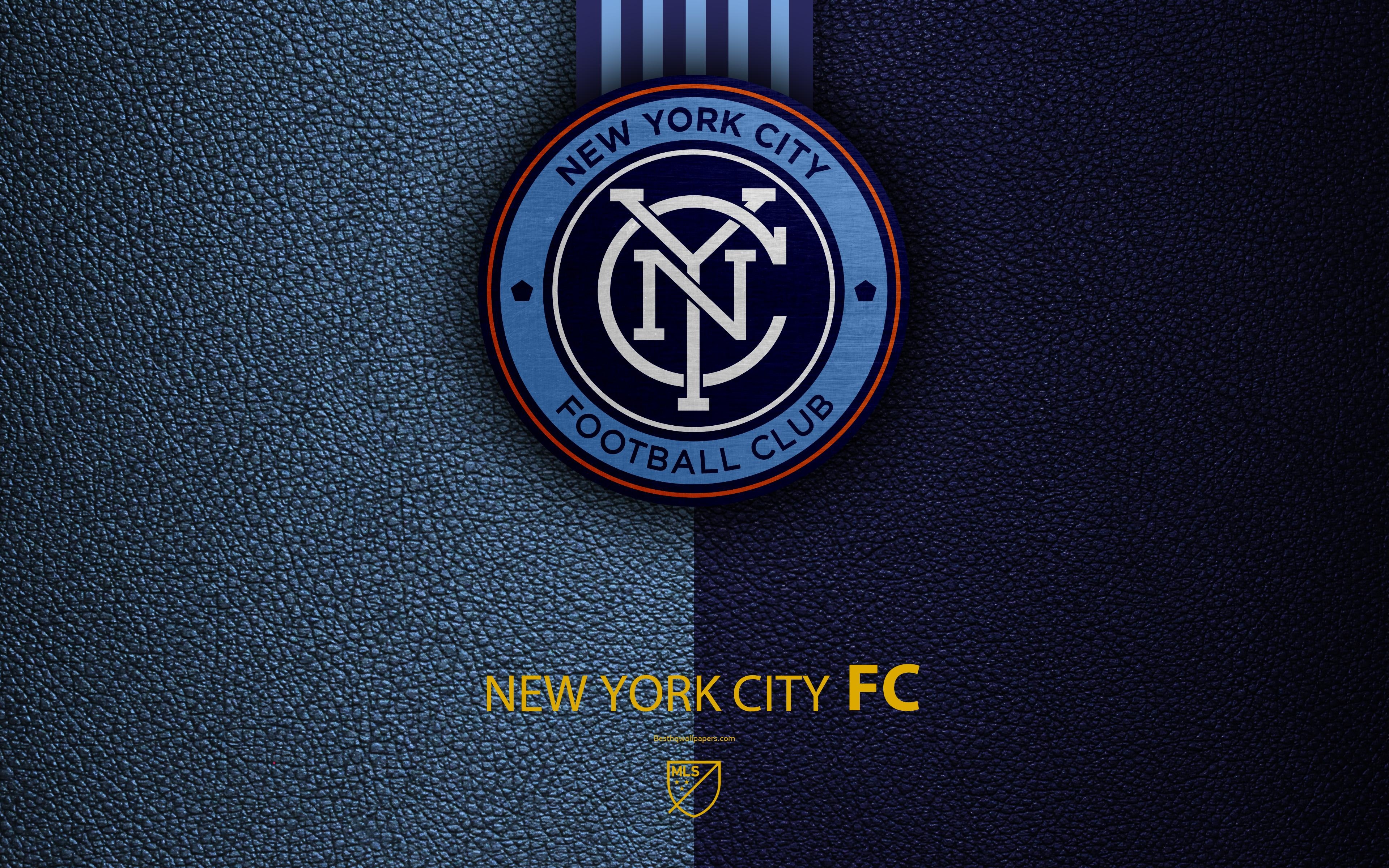 3840x2400 Download wallpaper New York City FC, 4k, American soccer club, MLS, Desktop