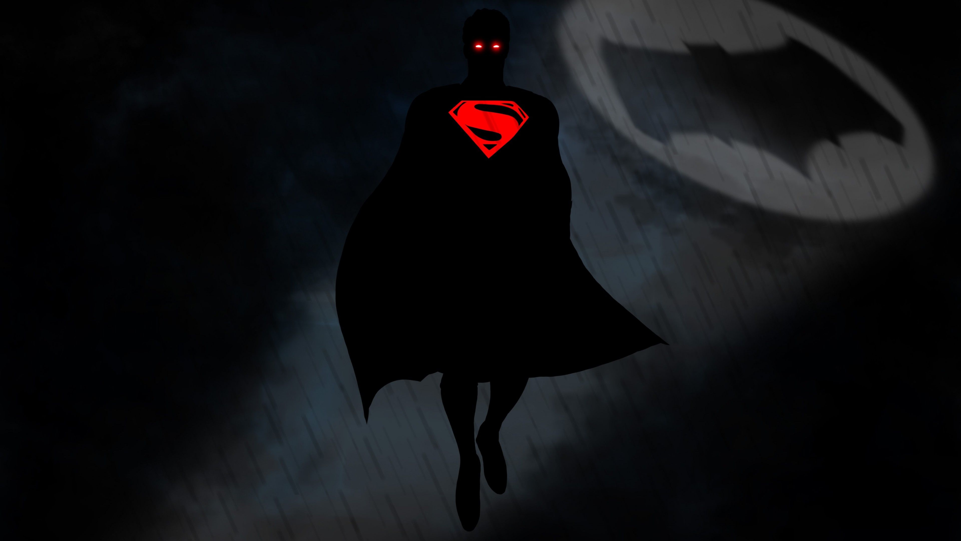 3840x2160 Wallpaper Superman, Bat Signal, Black, 4K, Black Dark,. Wallpaper For IPhone, Android, Mobile And Desktop, Desktop