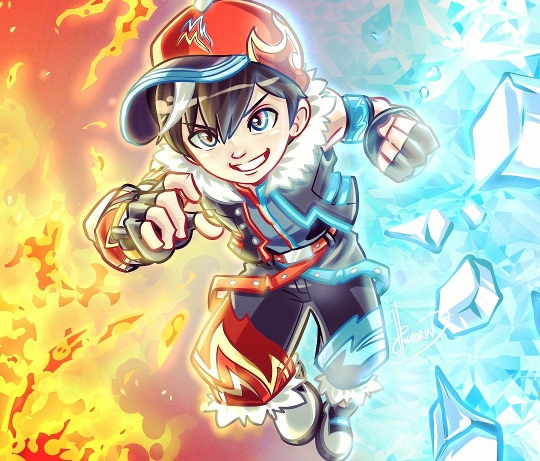 1080x930 Official_Hwadrin's Art on Instagram: “Edited version. boboiboy, Desktop