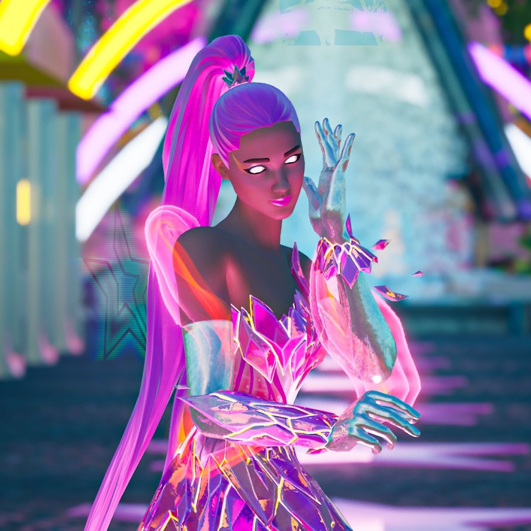 1070x1070 Rosy Rift Goddess Ariana Fortnite wallpaper, Phone