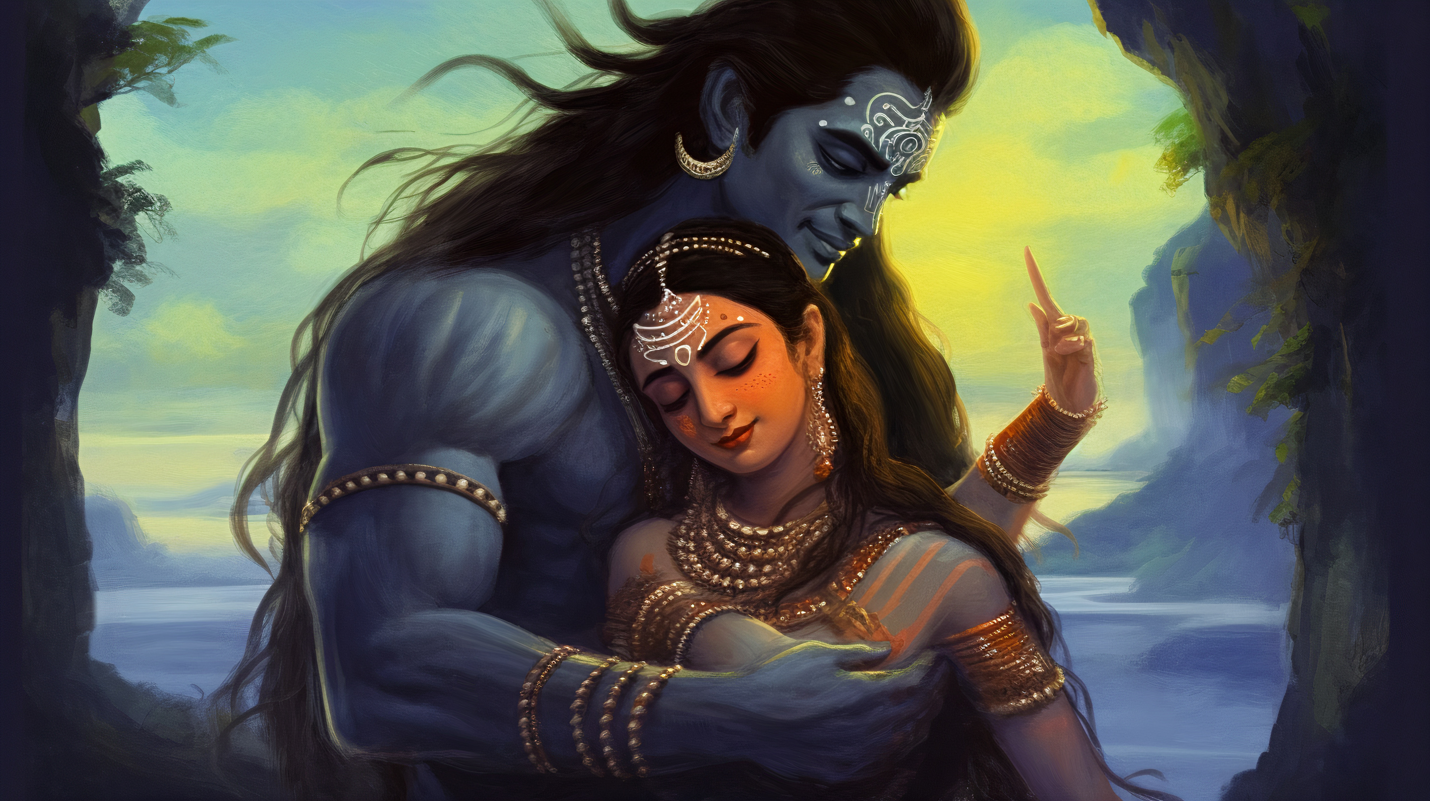 2920x1640 Lord Shiva and Maa Parvati HD Wallpaper, Desktop