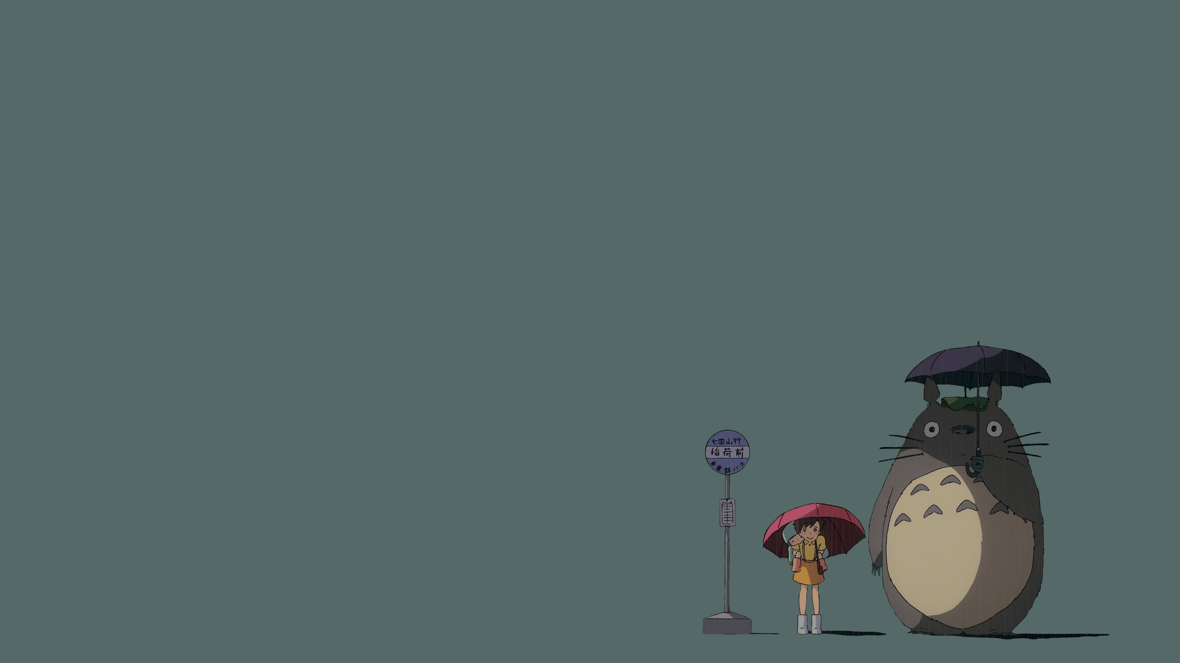 3840x2160 My Neighbor Totoro Bus Stop Blue []. Cute desktop wallpaper, Cute laptop wallpaper, Cartoon wallpaper, Desktop