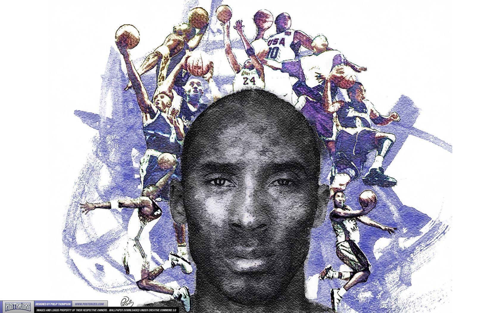 1680x1050 Kobe Bryant Career Painting Wallpaper. Posterizes. NBA, Desktop