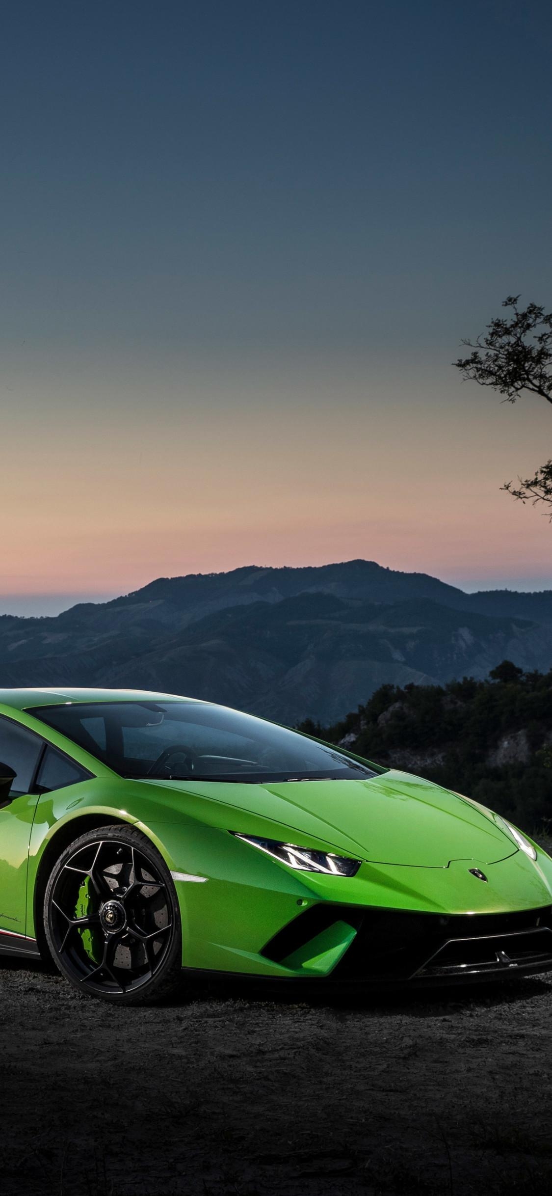 1130x2440 4k Lamborghini Huracan Performante iPhone XS, Phone