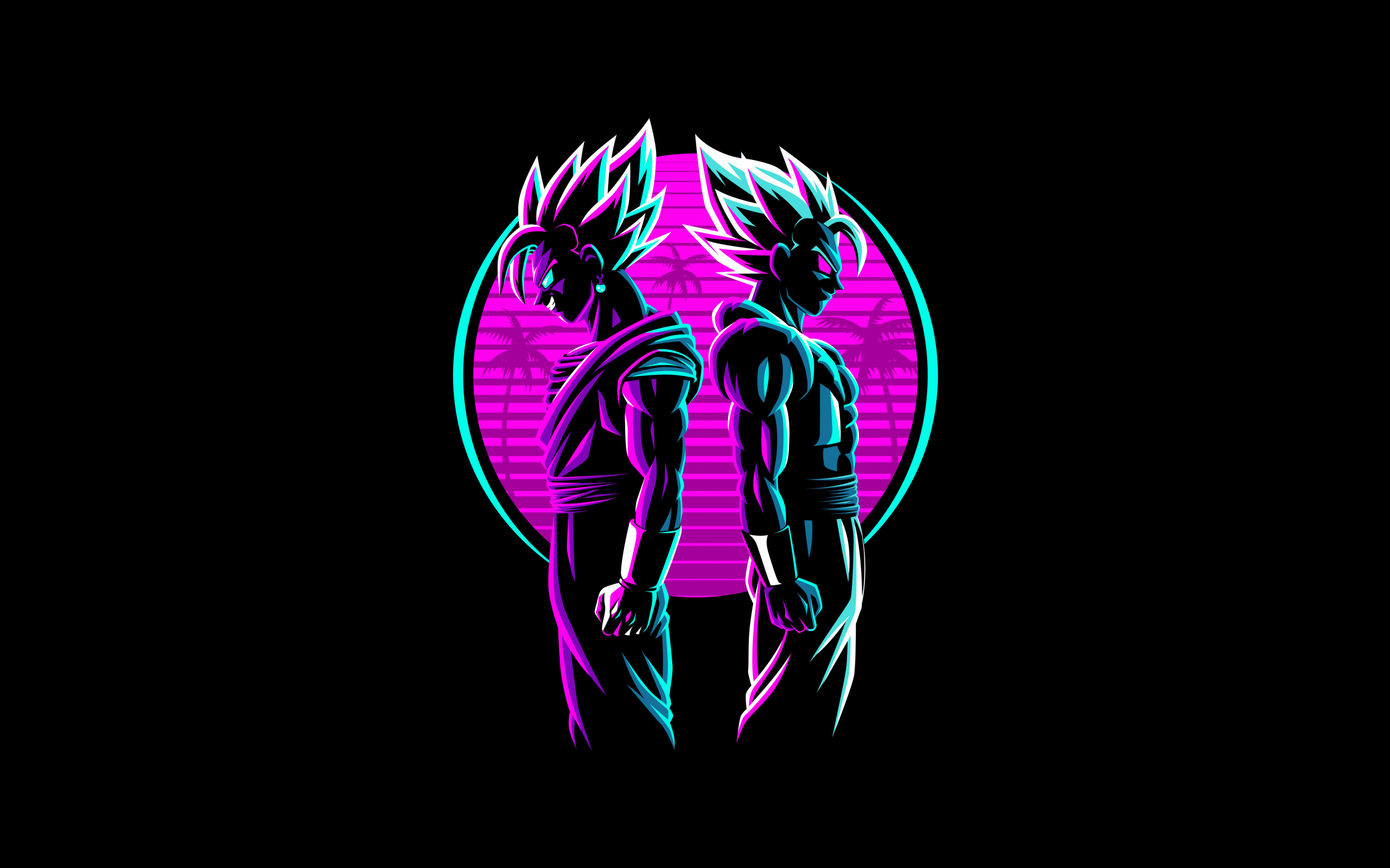 2880x1800 Vegeta Wallpaper 4K, Vegito, Fusion, Dragon Ball Z, Neon, AMOLED, Black Dark, Desktop