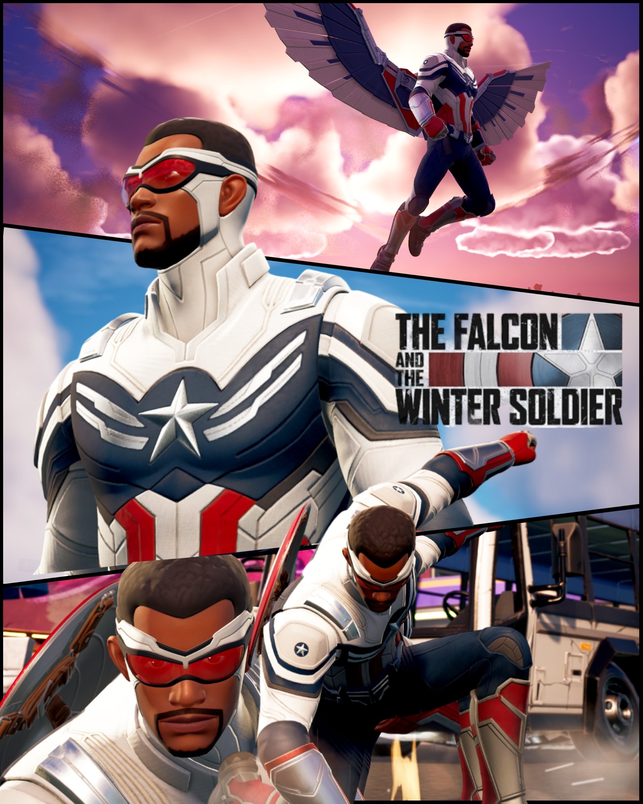 2050x2560 Captain America Wilson Fortnite wallpaper, Phone