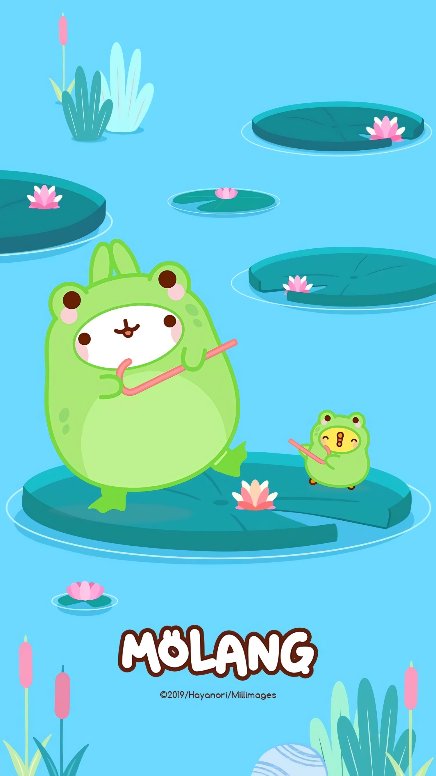 1500x2670 Froggy Molang & Piu Piu Mobile Wallpaper, Phone