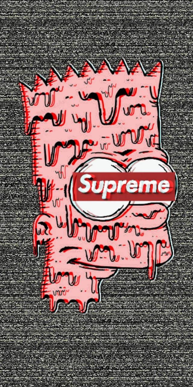 640x1280 Supreme Bart Simpson Wallpaper, Phone