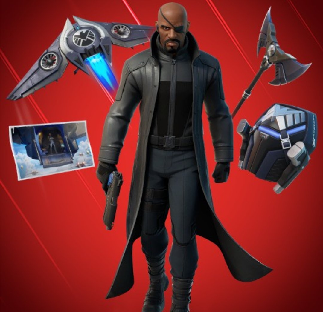 1080x1050 Nick Fury Fortnite wallpaper, Desktop