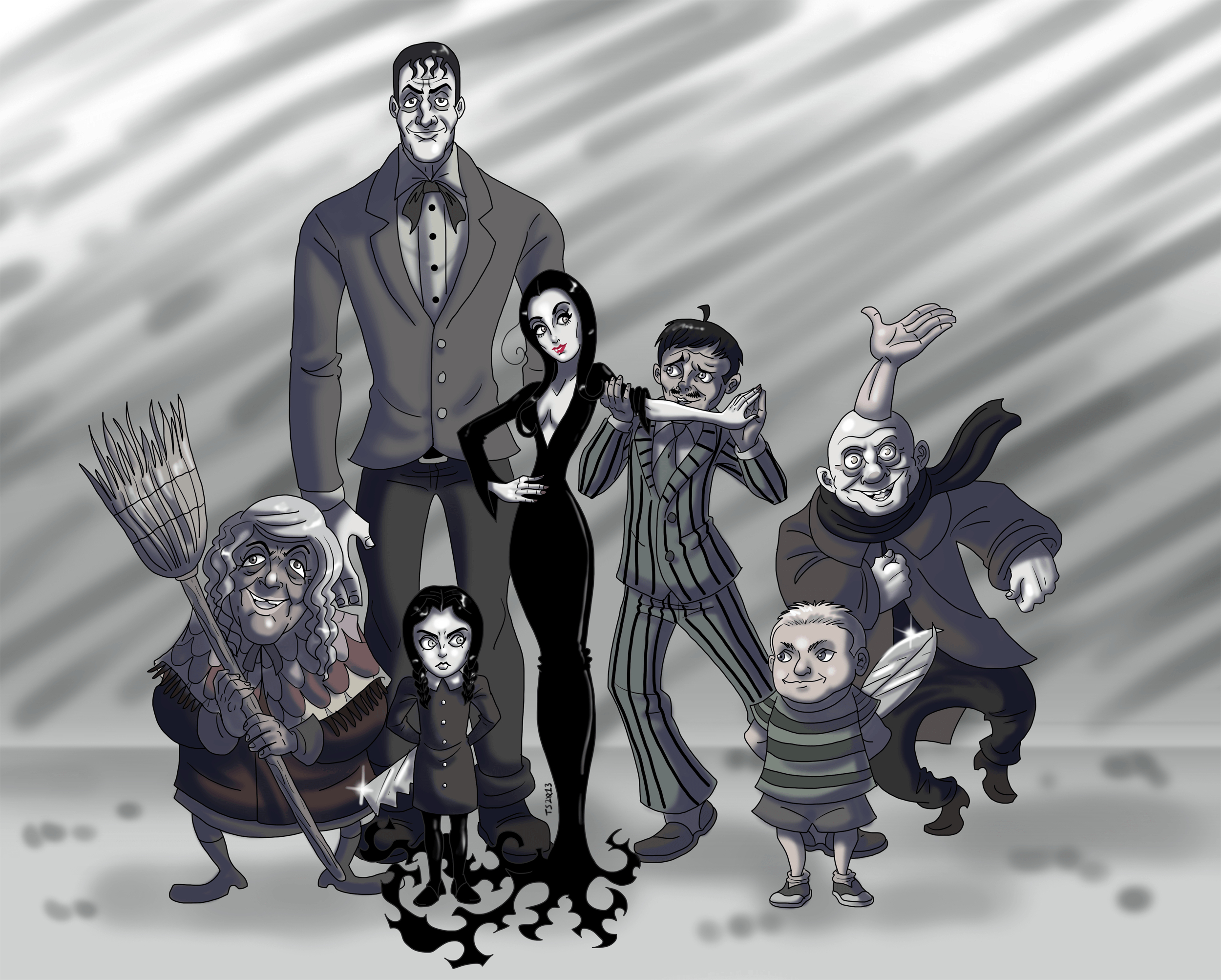 2500x2010 Cartoon Addams Family Wallpaper, Desktop