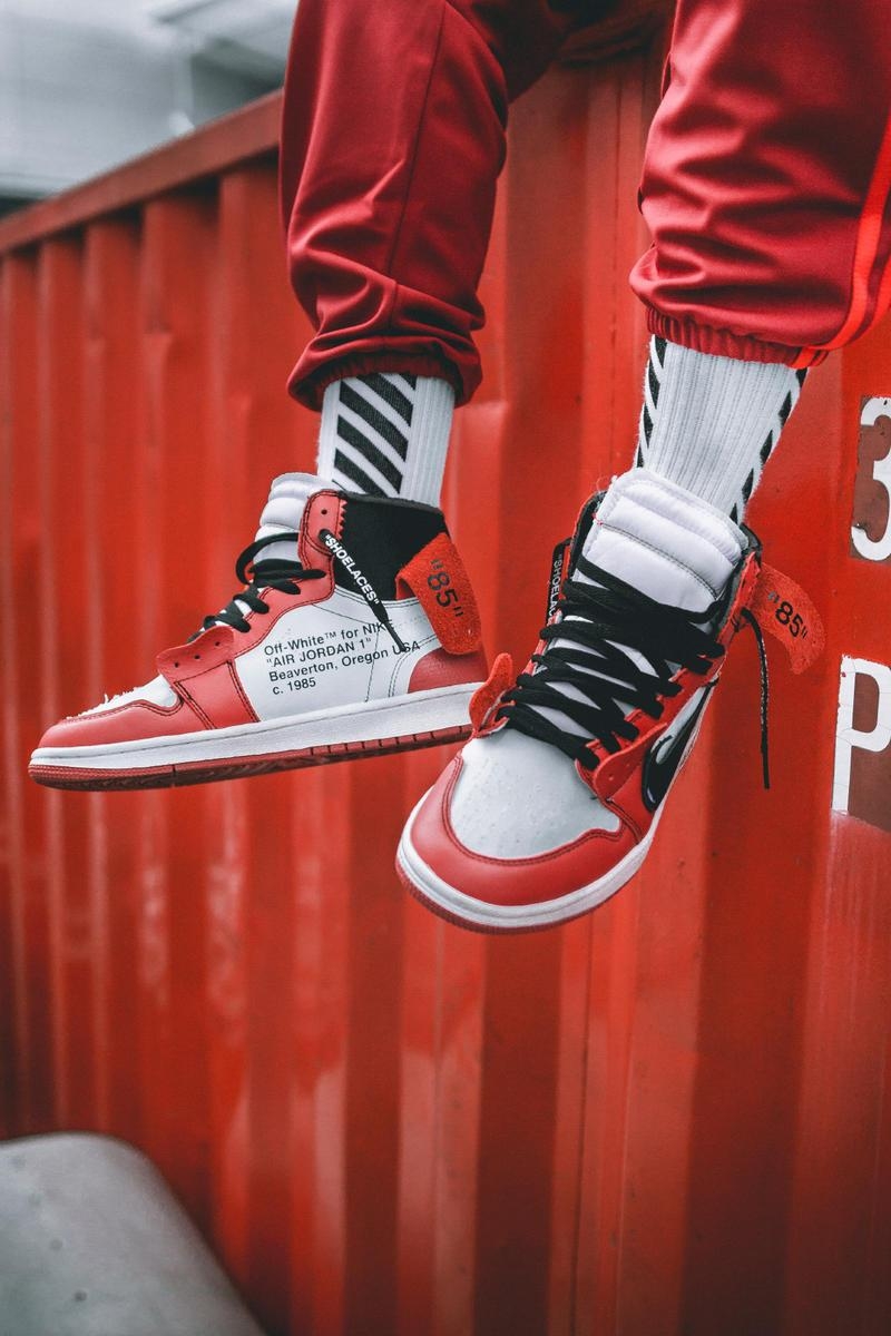 800x1200 Free download OFF WHITE x Air Jordan 1 On Feet Image HYPEBEAST, Phone