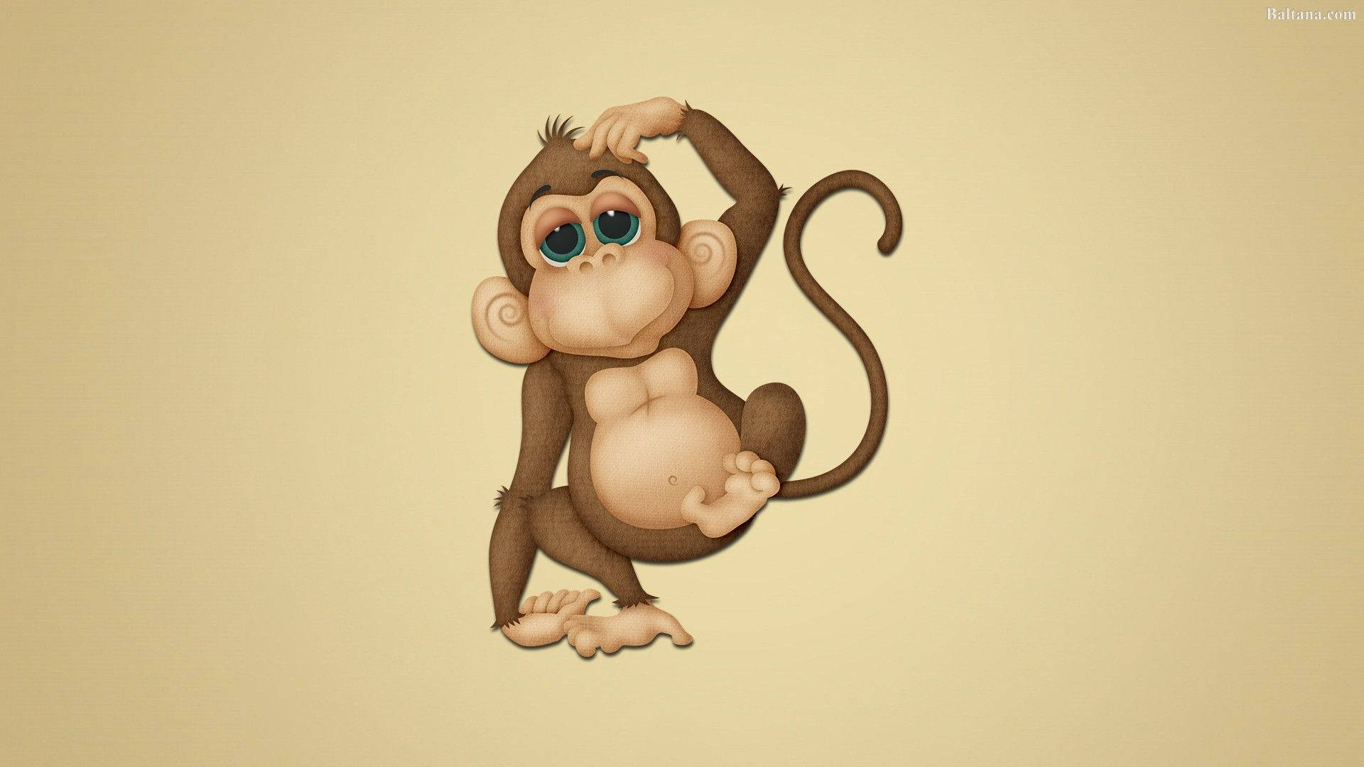 1920x1080 Cute Monkey Wallpaper, Desktop