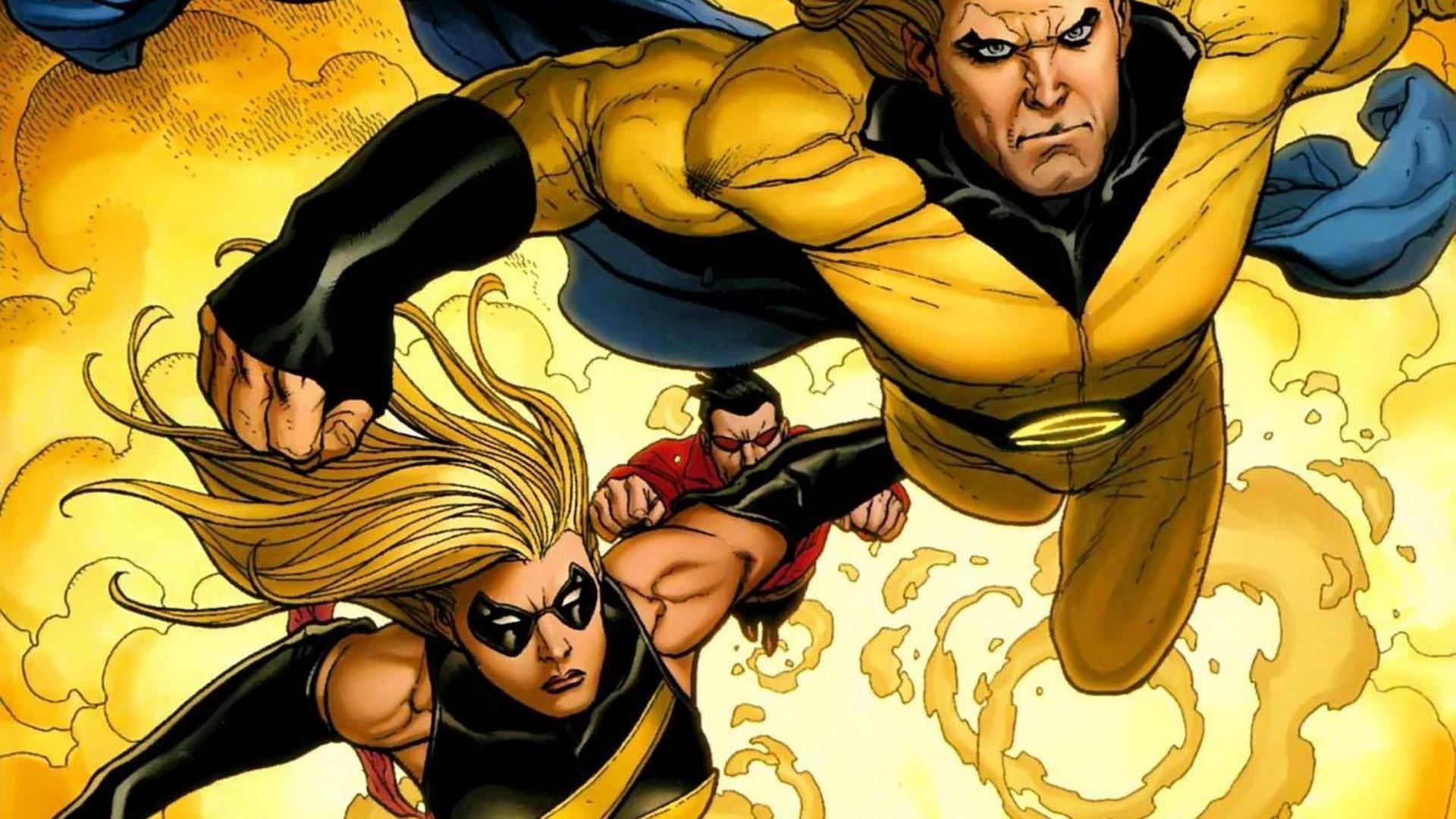 1920x1080 Yellow comics marvel ms. girls sentry wonder man wallpaper, Desktop