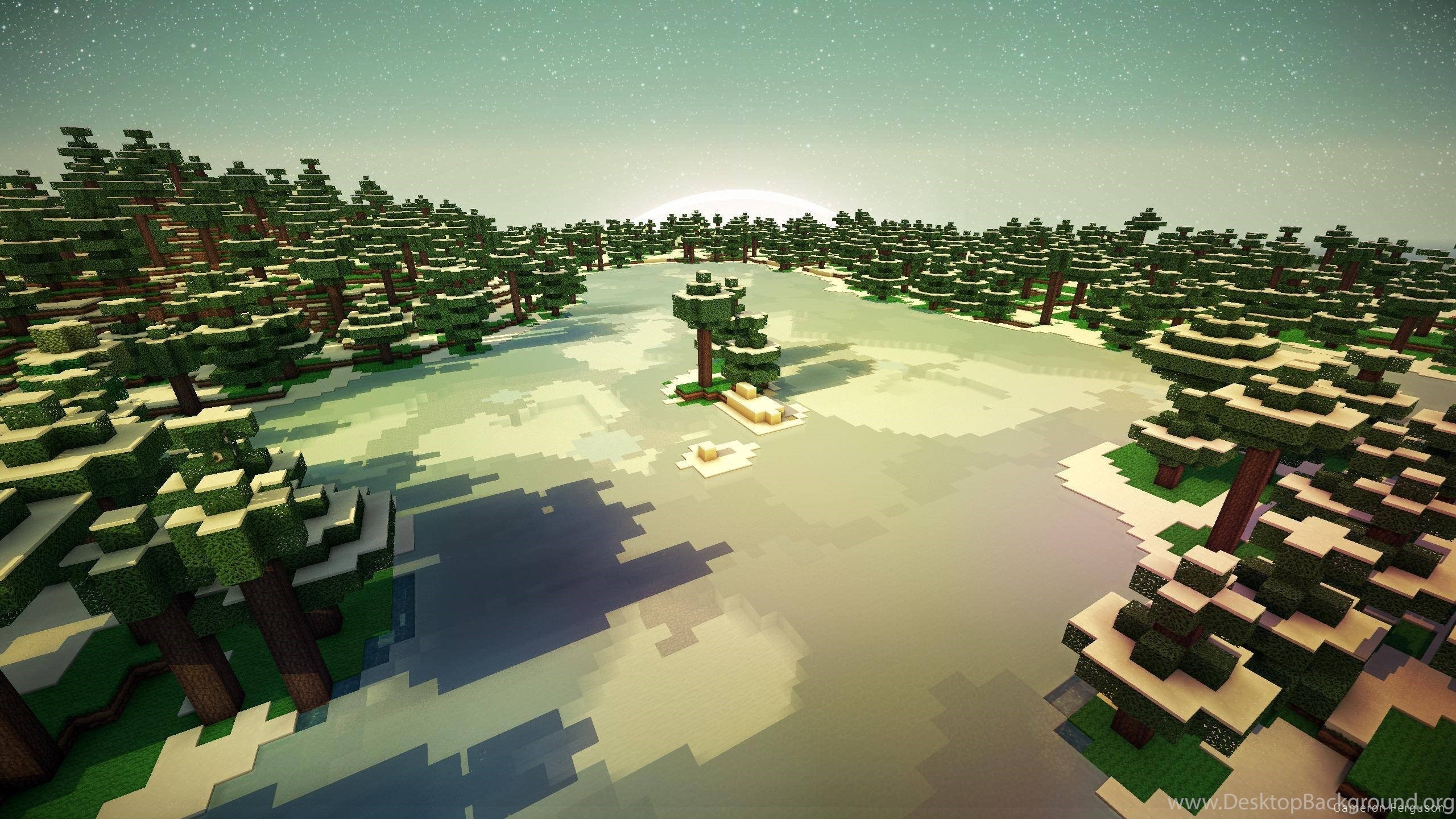 2560x1440 Winter Minecraft Wallpaper Desktop Background, Desktop