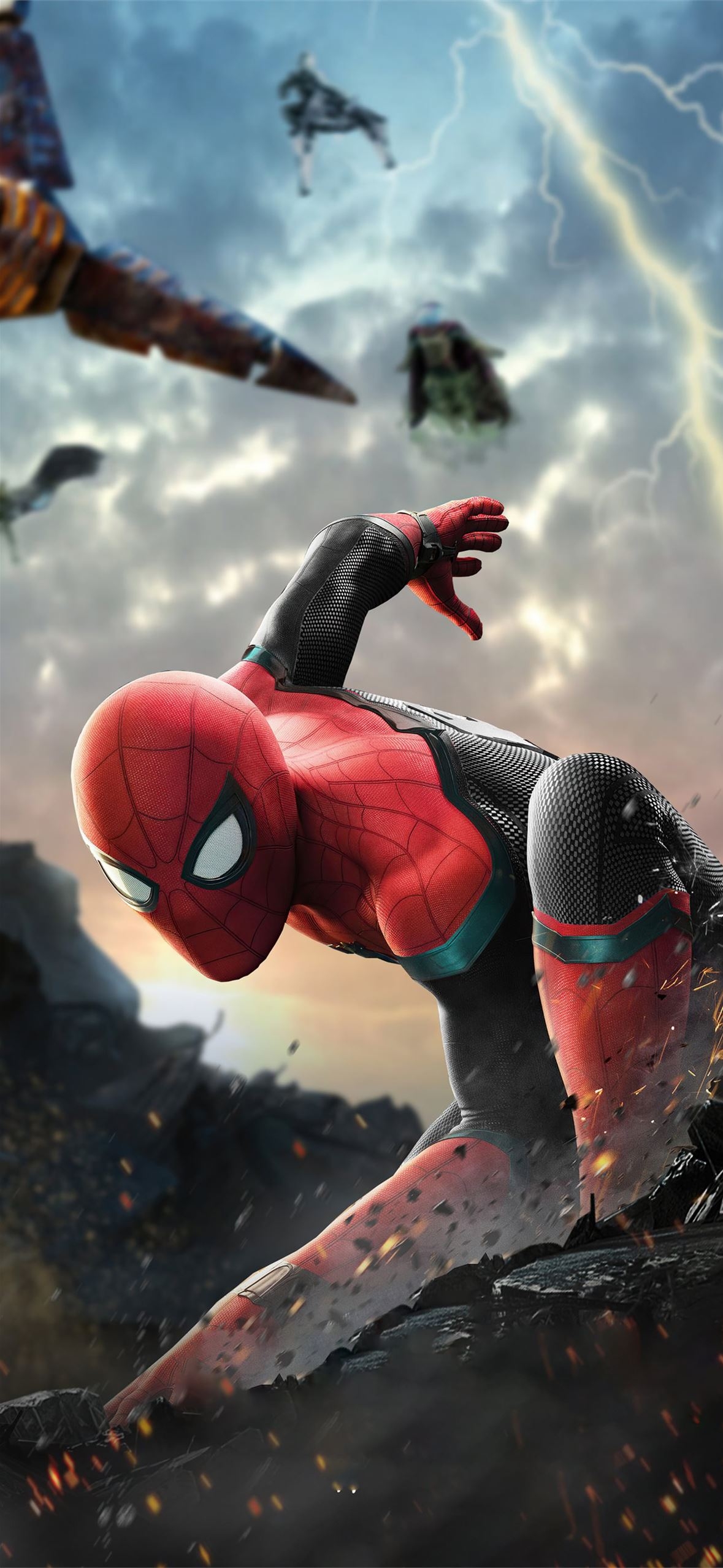 1180x2560 spiderman in no way home 4k iPhone Wallpaper Free Download, Phone