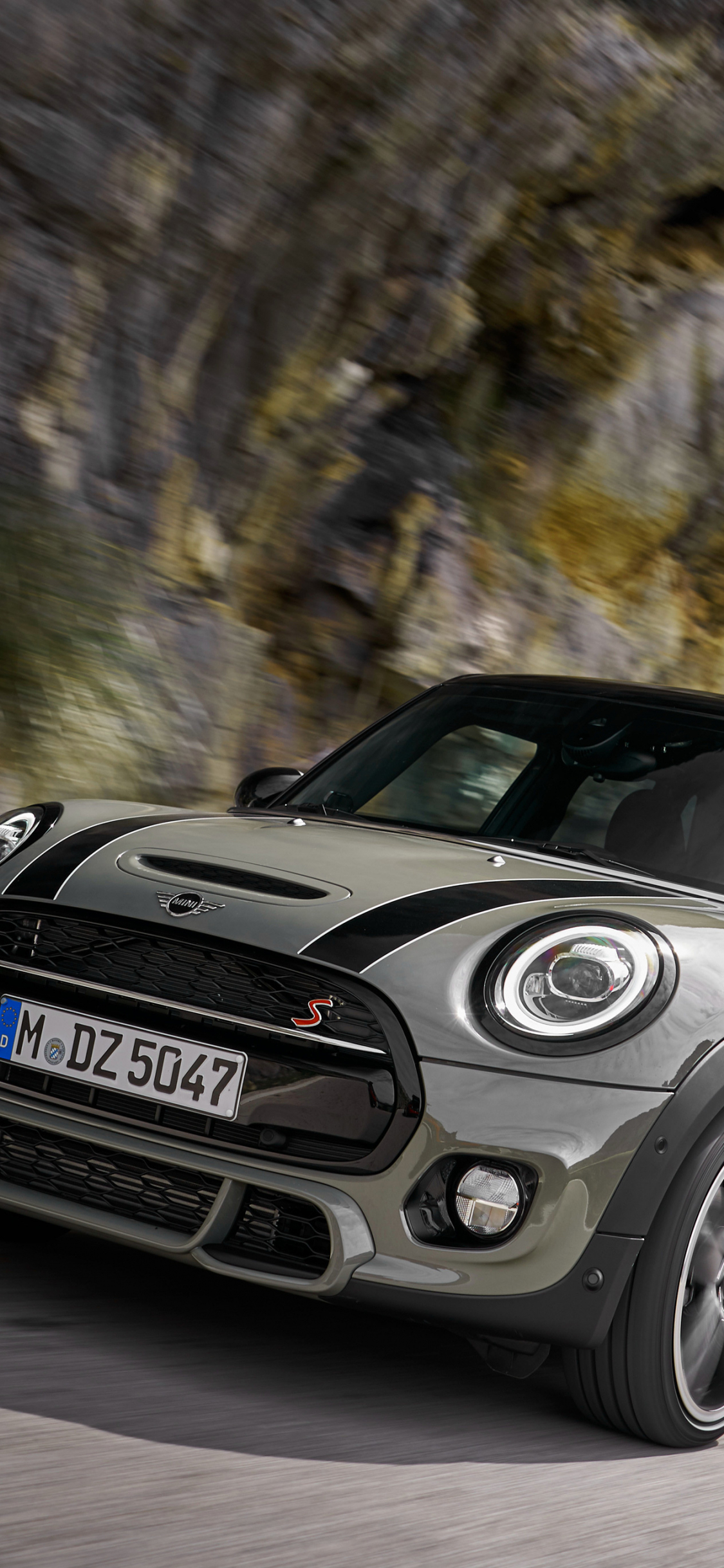 1130x2440 Download wallpaper  compact, mini cooper s, grey car, iphone x,  HD background, 4754, Phone