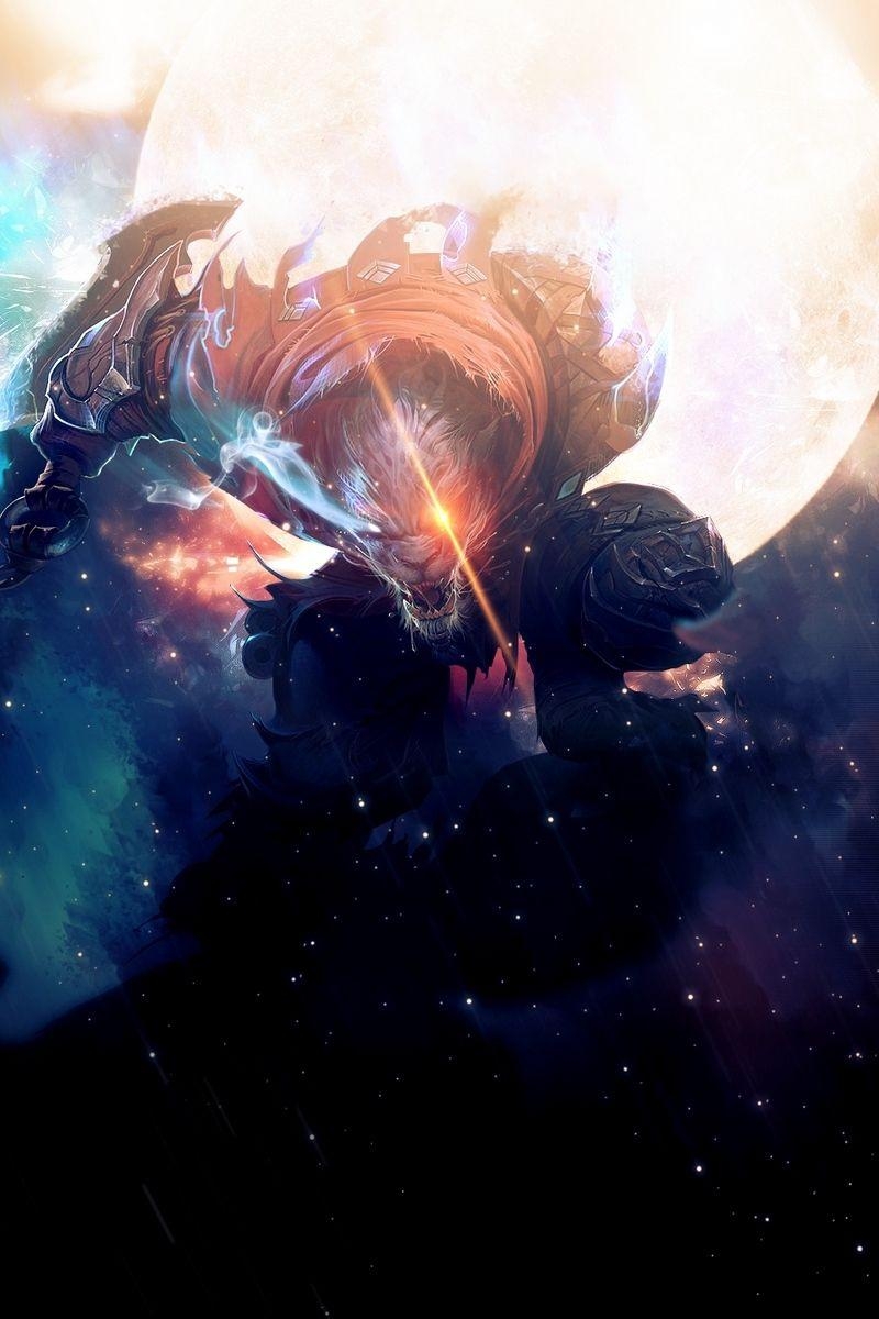 800x1200 Download wallpaper  league of legends, rengar, space, art, Phone