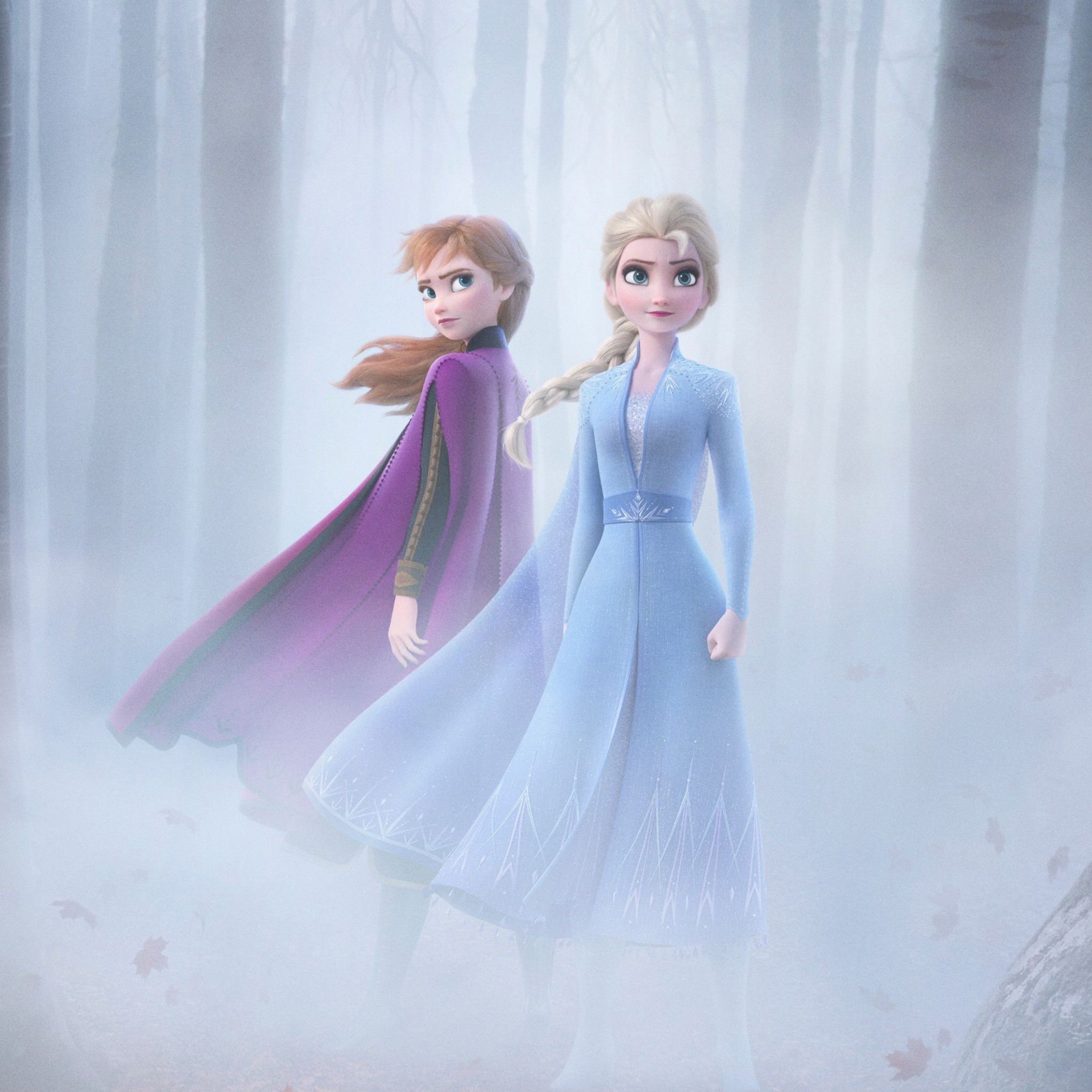 2050x2050 Anna And Elsa In Frozen 2 4k iPad Air HD 4k Wallpaper, Image, Background, Photo and Picture, Phone